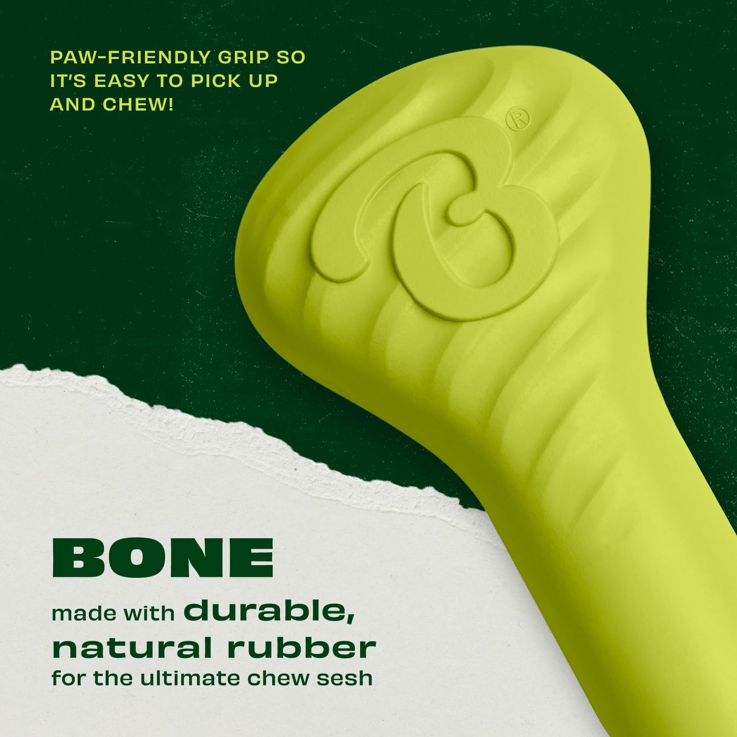 Thumbnail 2 de Benebone Natural Rubber Dog Bone Chew Toy – 100% Natural Rubber