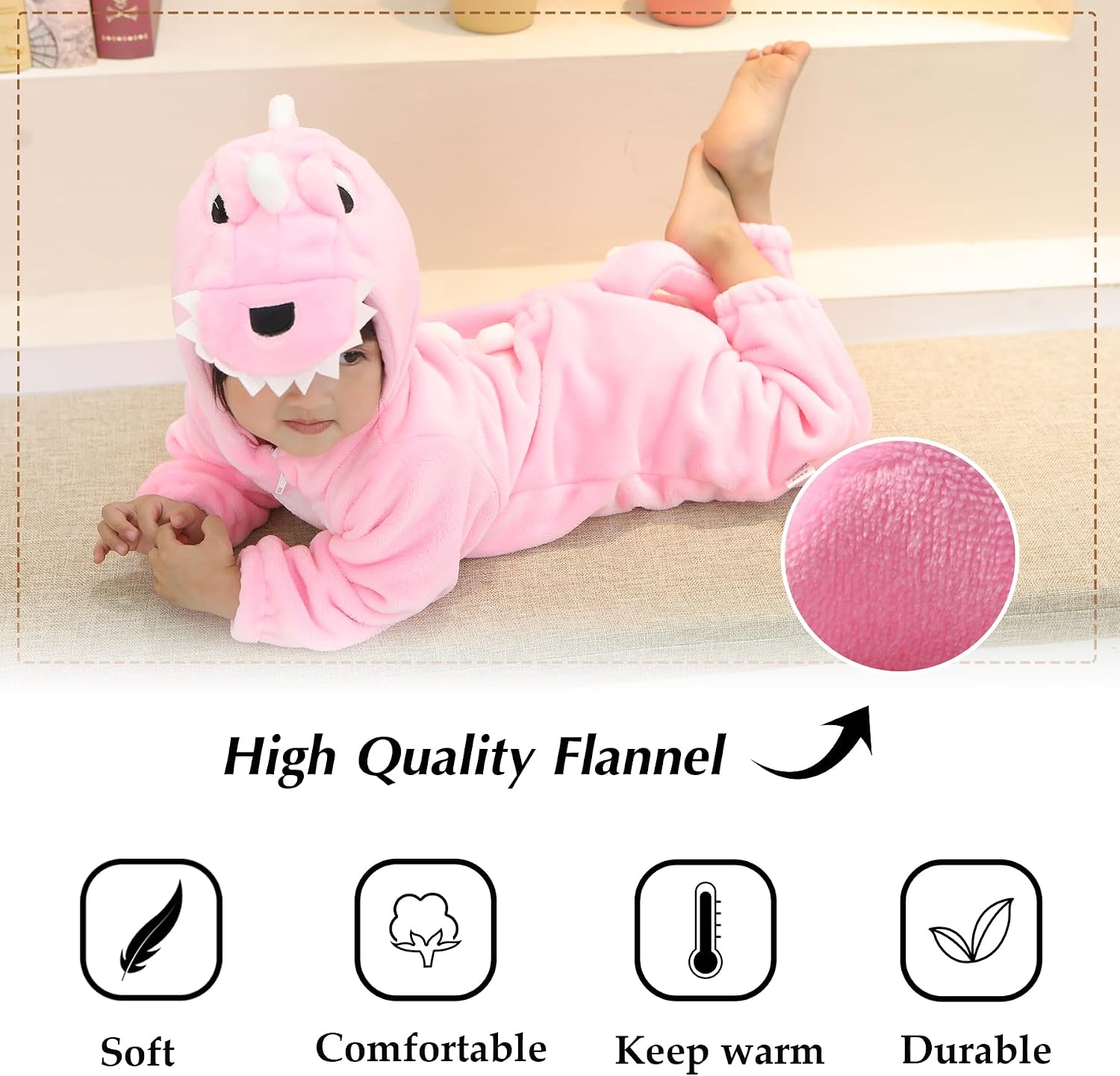 Detalle 1 de TONWHAR Costume002 Kids’ Animal Onesie Costume and Baby Romper