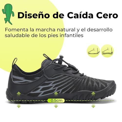 Thumbnail 4 de SAGUARO Escarpines Niño Barefoot con Secado Rápido - Zapatillas de Agua para Niñas y Niños, Negro, 30 EU