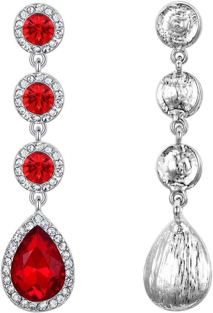 Thumbnail 3 de Boucles d’oreilles pendantes Clearine Femme Mariage avec cristal rond et goutte