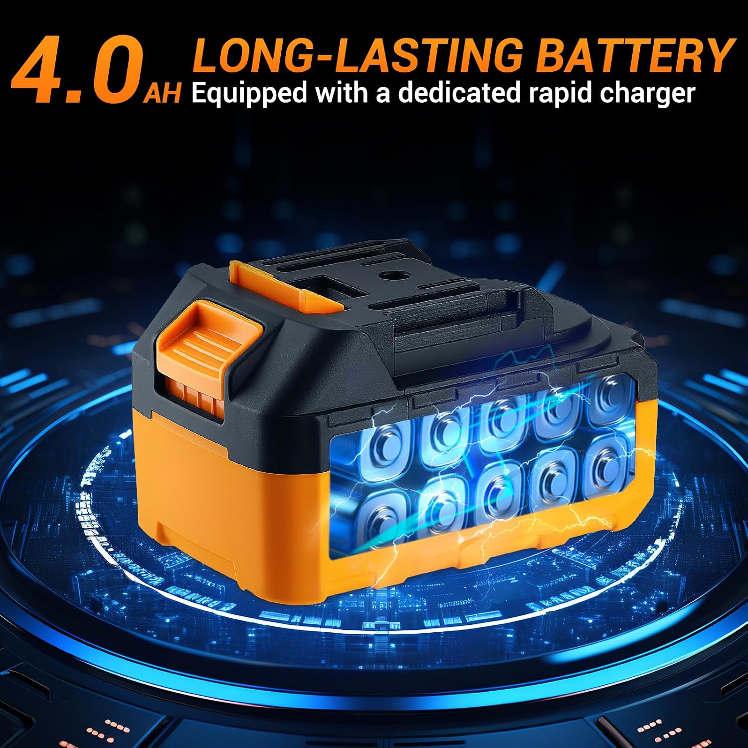 Detalle de DEKOPRO Avvitatore a impulsi Brushless 800Nm 20V con 4 Bussole e Batteria 4,0 Ah