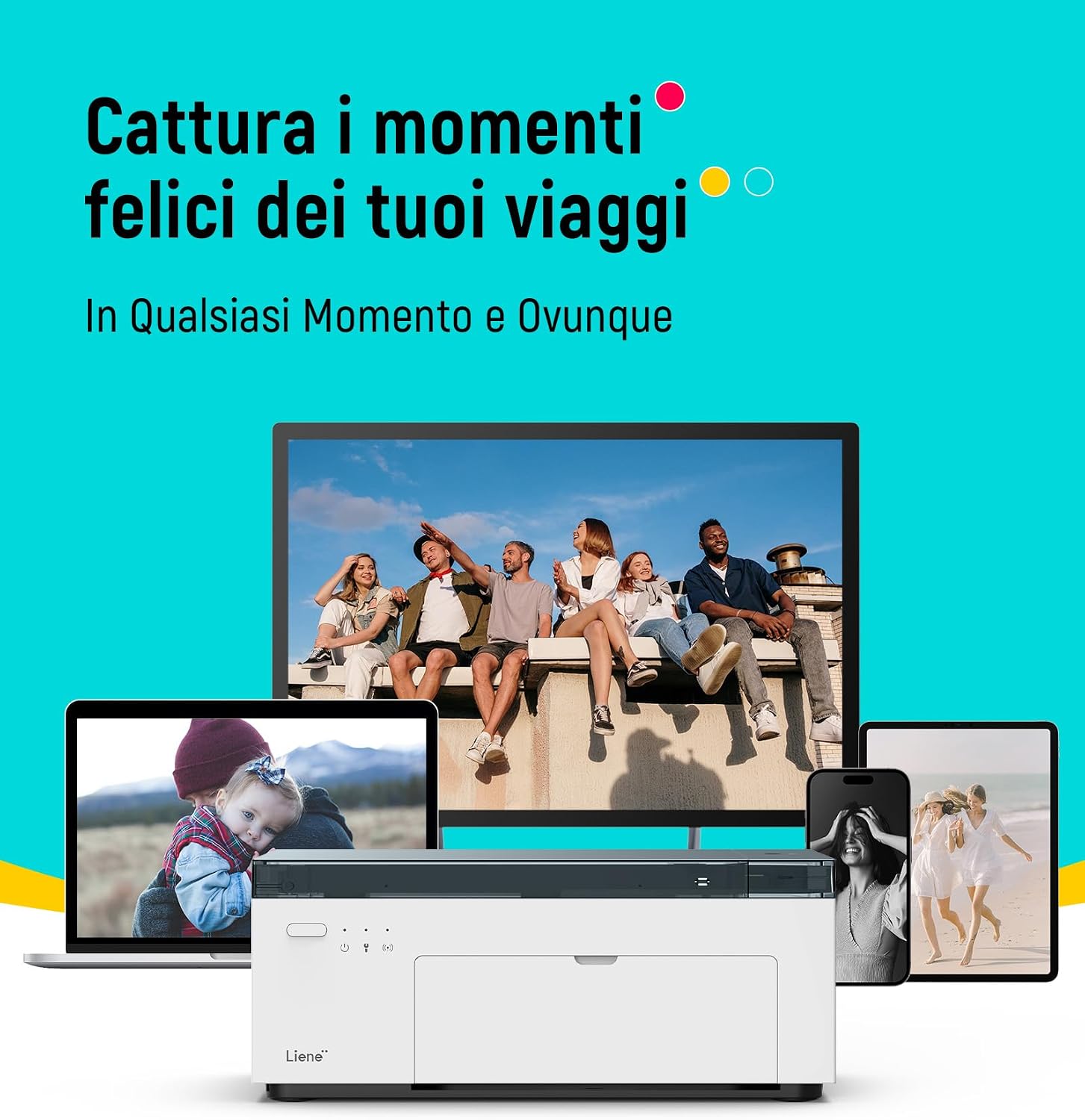 Thumbnail 6 de Liene Amber M100: stampante fotografica per smartphone, stampa sublimazione 10x15