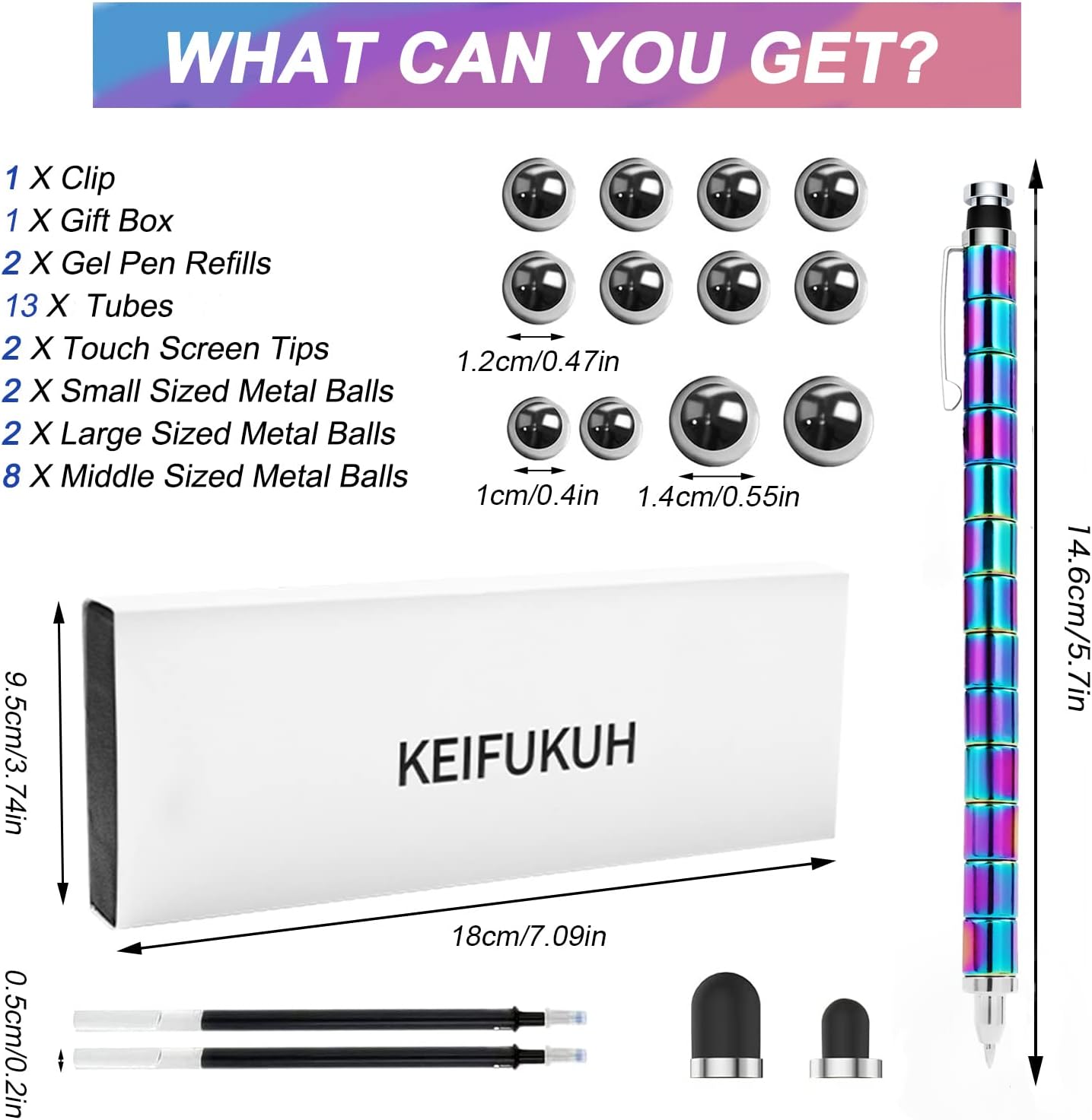 Thumbnail 6 de Fidget Gel Pens set 12 — sensory pen gift ✏