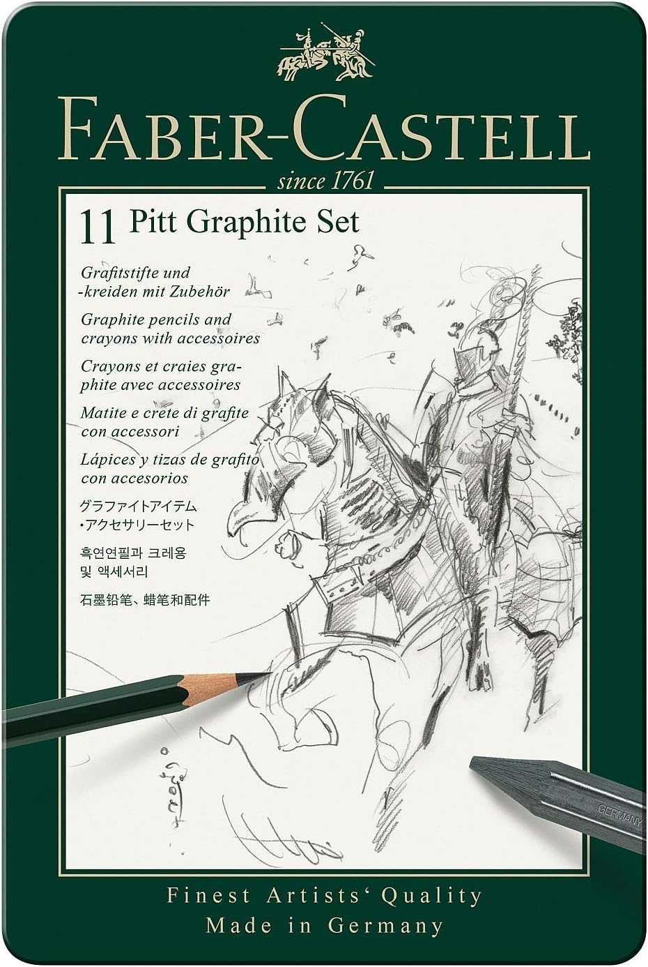 Thumbnail 6 de FABER-CASTELL 112974 Pitt Graphite Set: kit professionale per schizzi e pigmenti grafite, 26 pezzi
