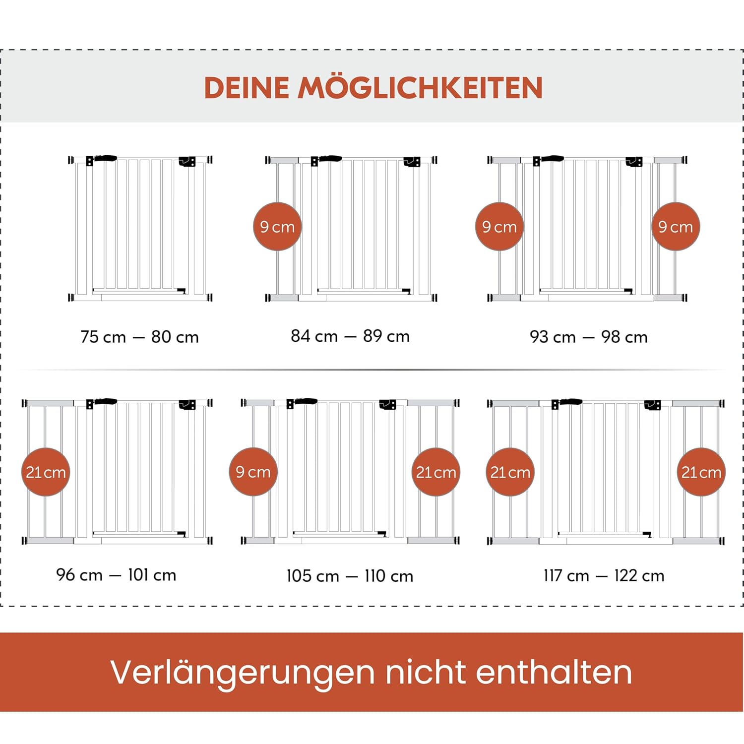 Thumbnail 6 de hauck Open N Stop 2 Dunkelgrau: Klemmi Gitter für Innen 75–80 cm Breite, 77 cm hoch