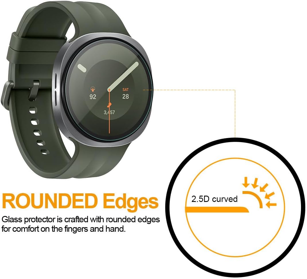 Detalle 2 de Supershieldz Galaxy Watch 9/8 (44mm) Tempered Glass Screen Protector, 3-Pack