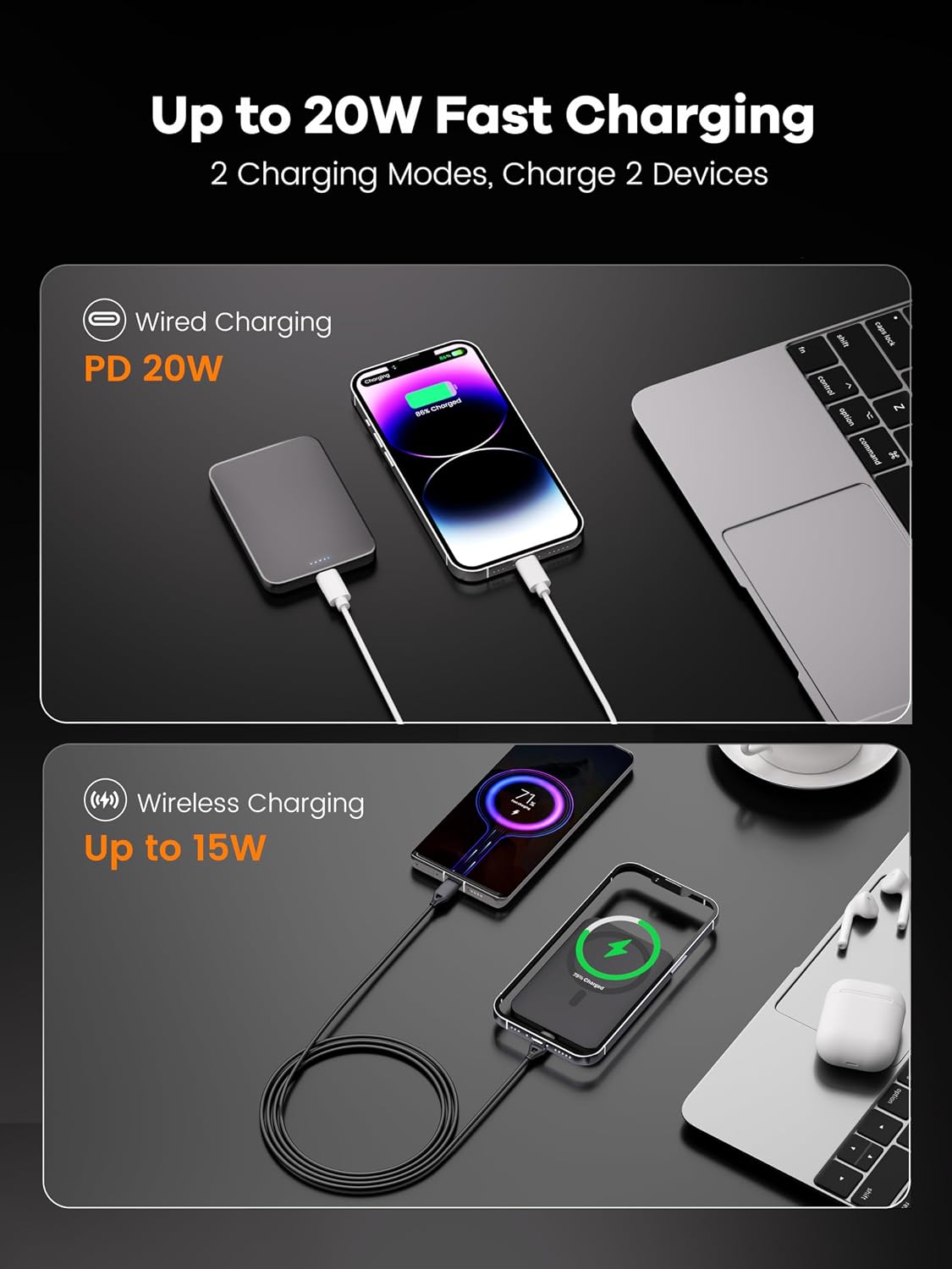 Thumbnail 4 de Catmart V11 Magnetic Power Bank, 5,000mAh Titanium, 0.3-Inch Slim Design