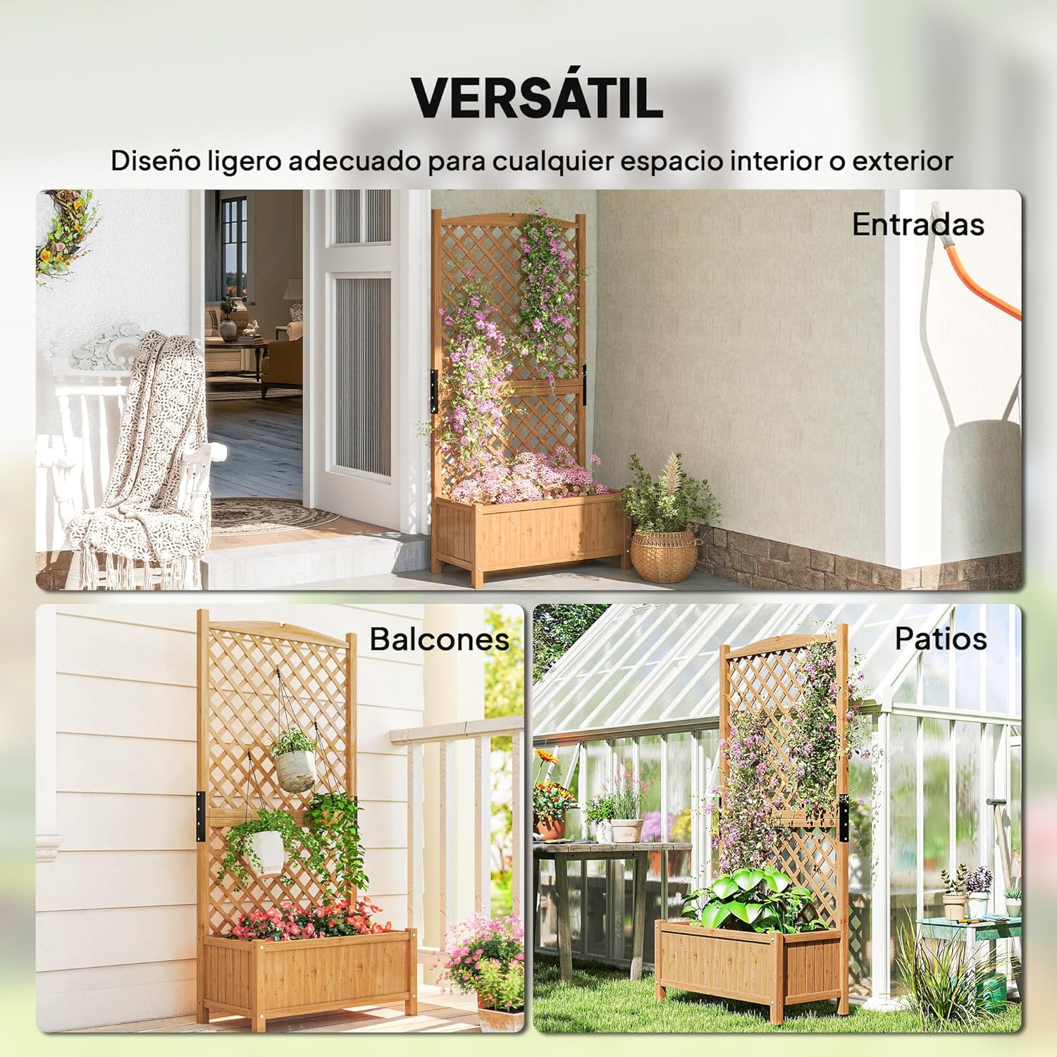 Thumbnail 4 de Outsunny Arriate 90x45x180 cm Jardin