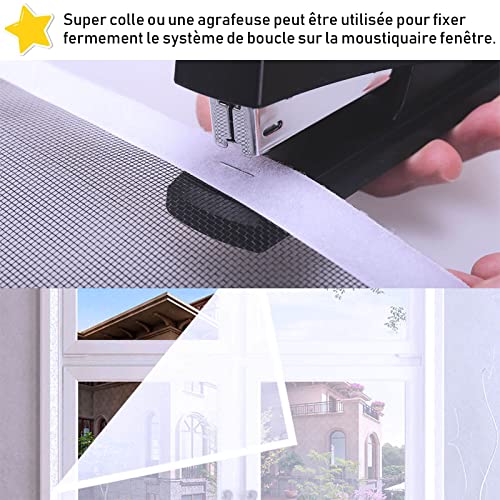 Detalle 1 de Fesoar Scratch Autocollant Double Face 20 mm x 8 m – Bande adhésive crochet/boucle blanc