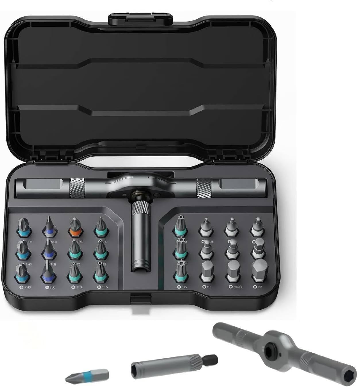 Detalle de Asnish MP-RS1 24-in-1 Precision Screwdriver Set with Magnetic Ratchet