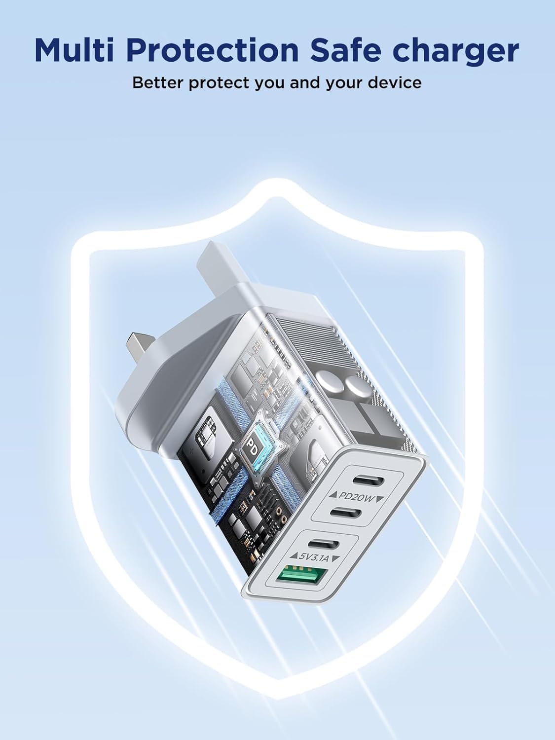 Thumbnail 5 de 2-Pack 40W USB C Charger 4‑Port