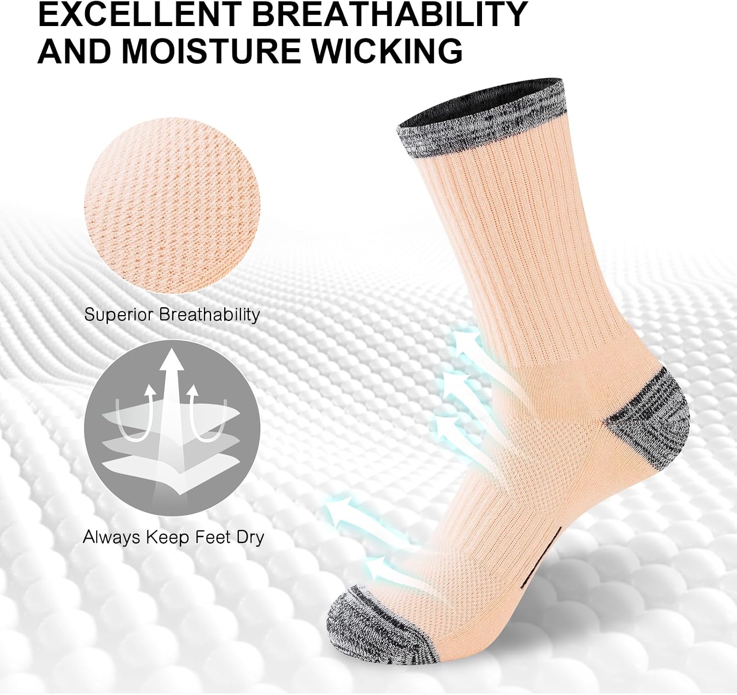 Detalle 1 de inaWarm Womens Walking Socks 6 Pairs