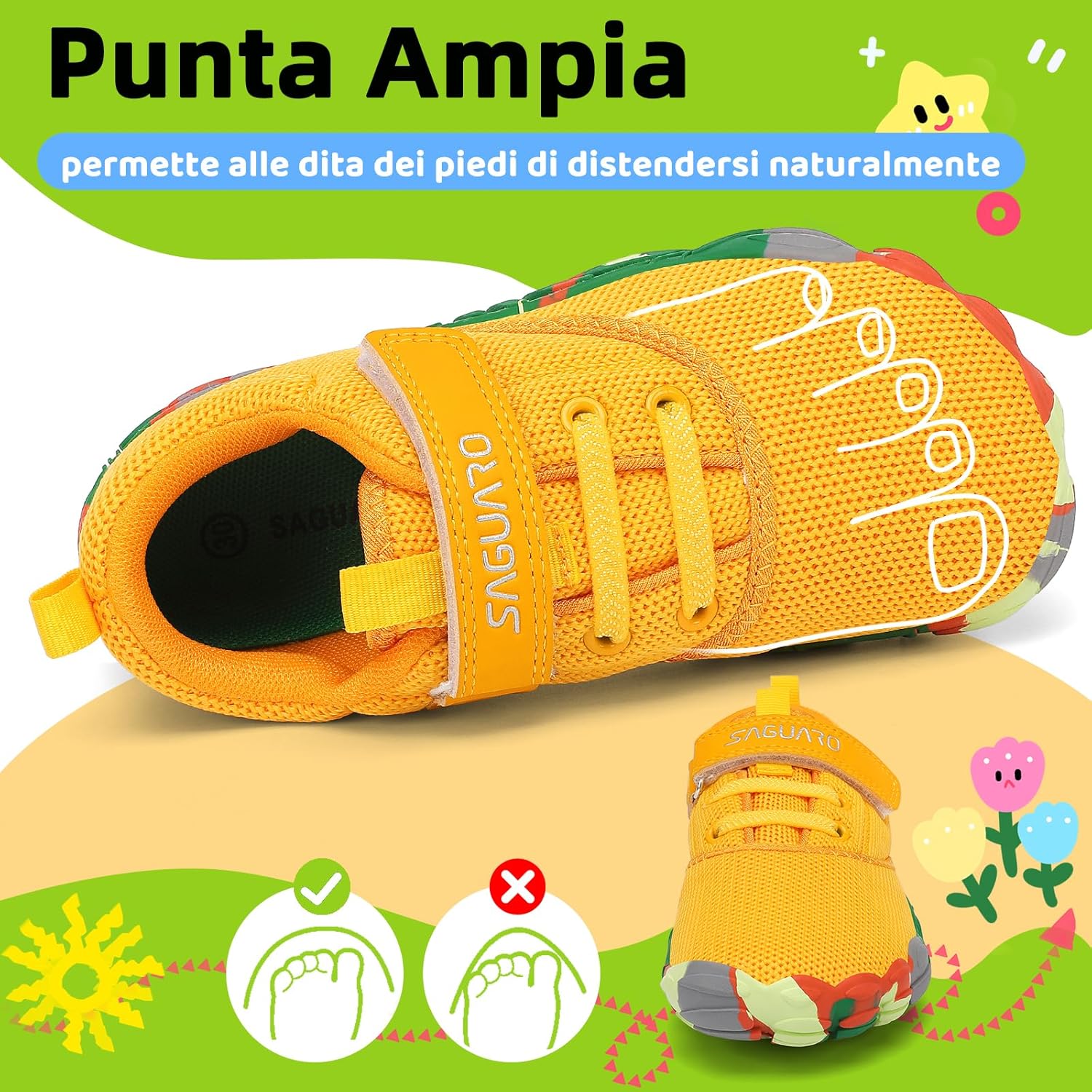 Thumbnail 1 de SAGUARO Bambini Scarpe Barfoot Morbido e Leggere: barefoot design per i piccoli esploratori (taglie 24-36)