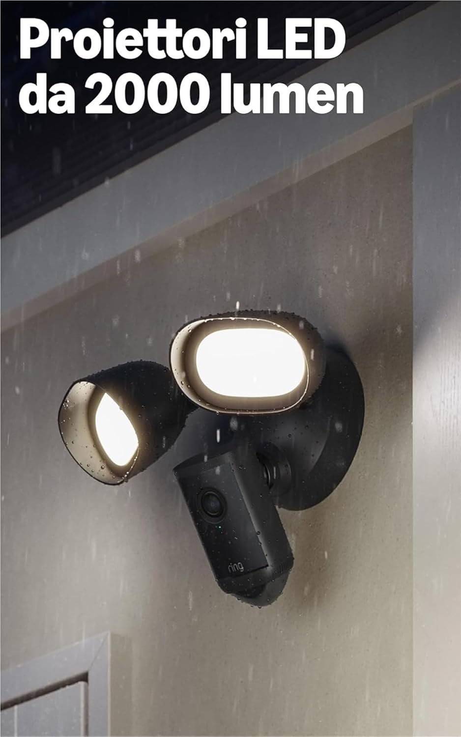 Thumbnail 3 de Ring videocamera Pro con proiettori (Floodlight Cam Pro, ultimo modello) – Sicurezza esterna 4K dual camera con illuminazione 2000 lumen