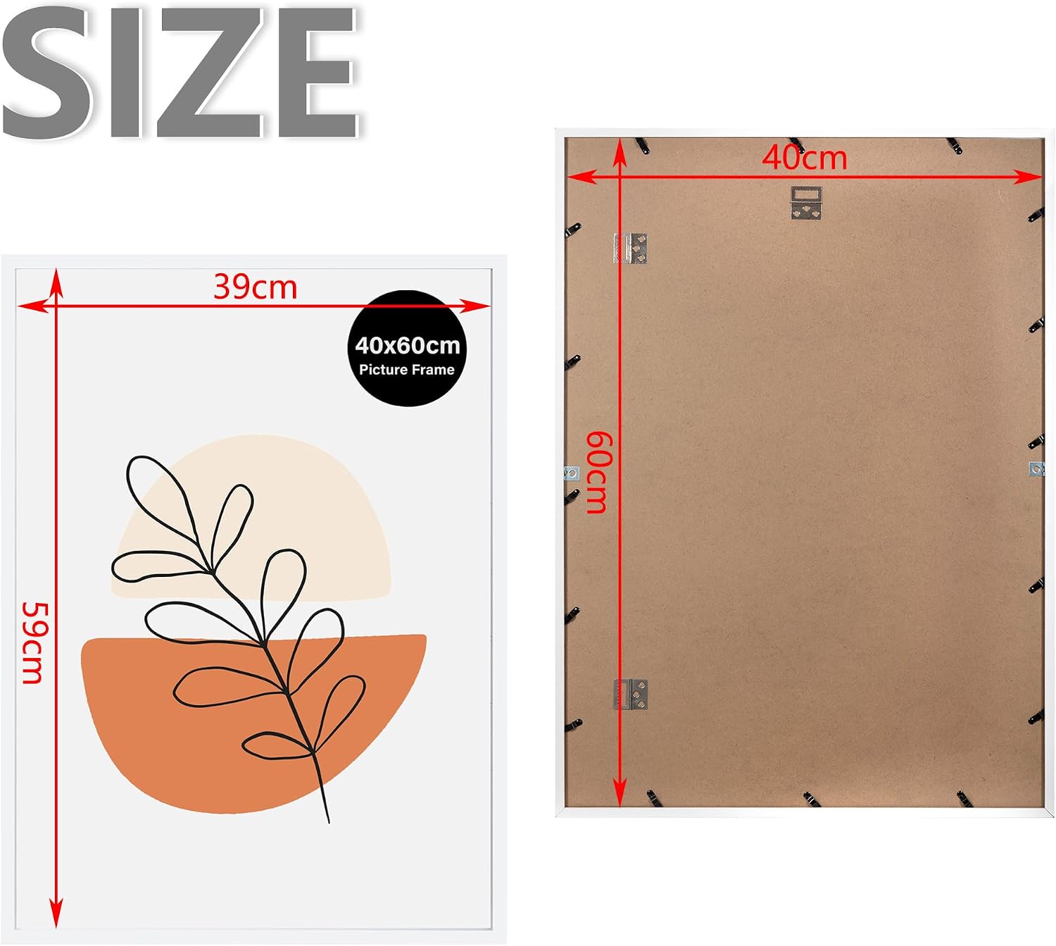Detalle 2 de KAIWIN 2er Set Bilderrahmen 40x60 cm