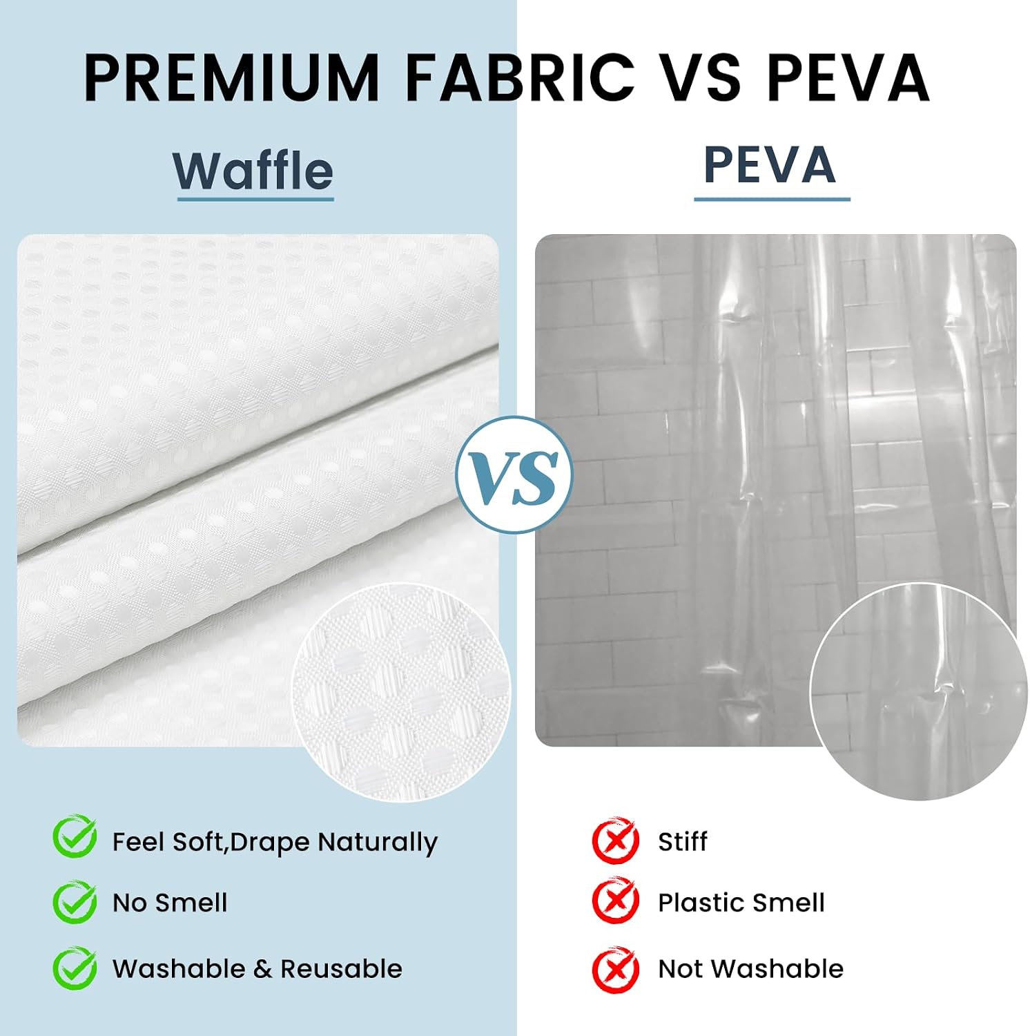 Thumbnail 6 de SORTTO Shower Curtain Set, 71x74
