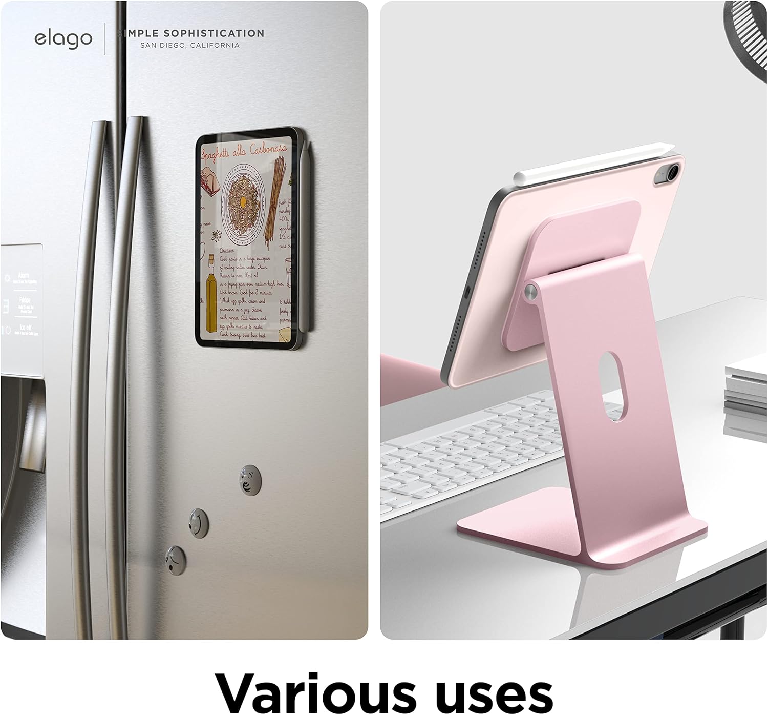 Thumbnail 4 de elago Custodia Folio Magnetica con piastra posteriore per iPad mini (A17 Pro, 2024 / 6ª gen, 2021) e supporto compatibile Apple Pencil (rosa sabbia)