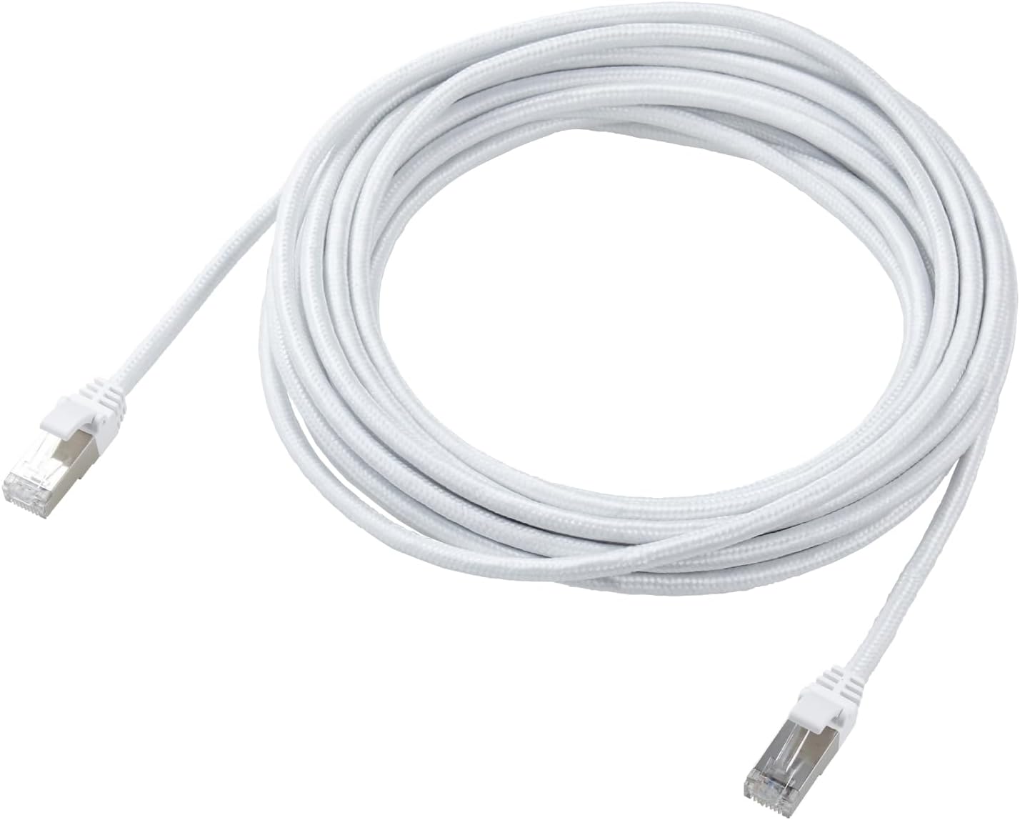 Detalle de エレコム ECLD-TWSM/WH70 LANケーブル Cat7相当 7m・最大10Gbps・メッシュ仕様