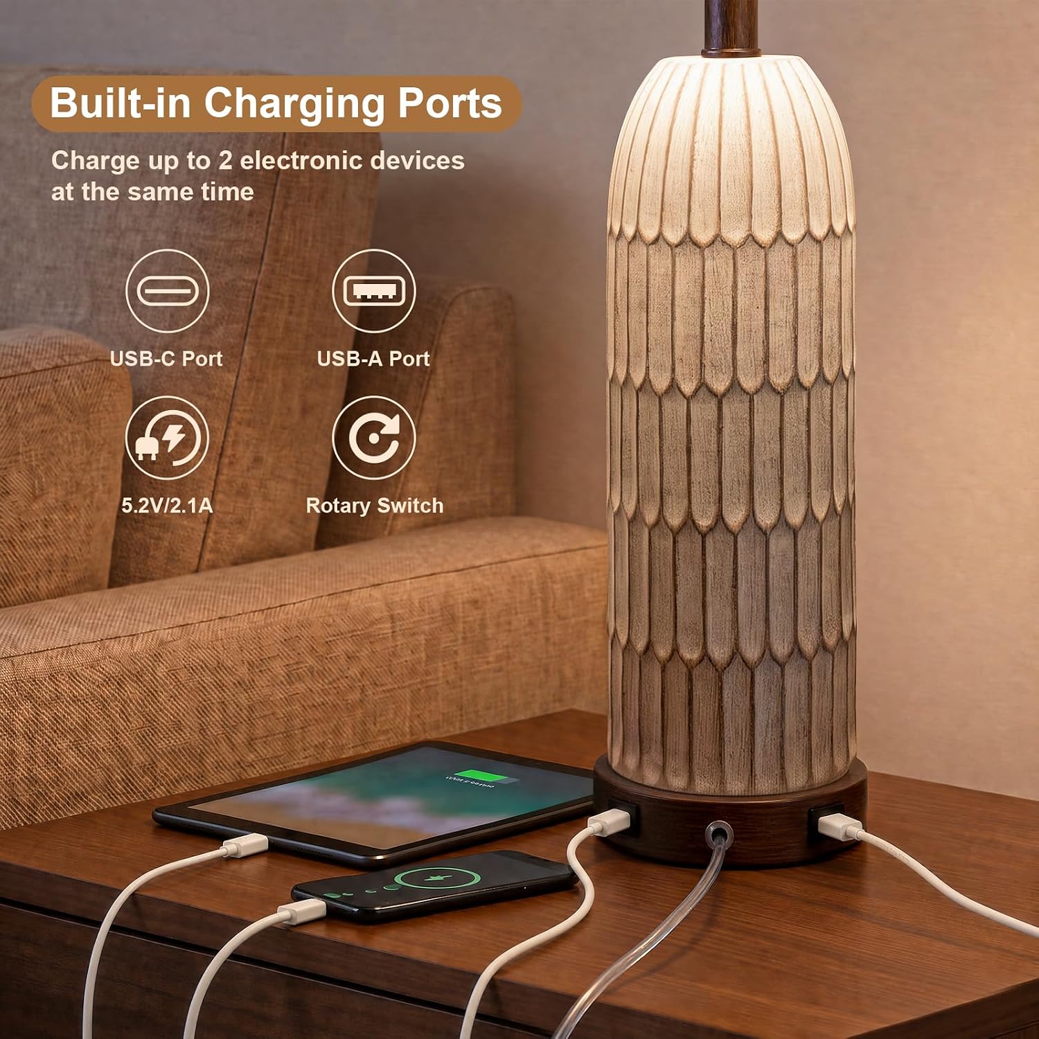 Thumbnail 1 de OYEARS Table Lamps, 22-Inch