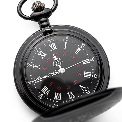 Thumbnail 6 de Red Dot Laser Engraving Anniversary Pocket Watch for Husband – Engraved Silver Stainless Steel