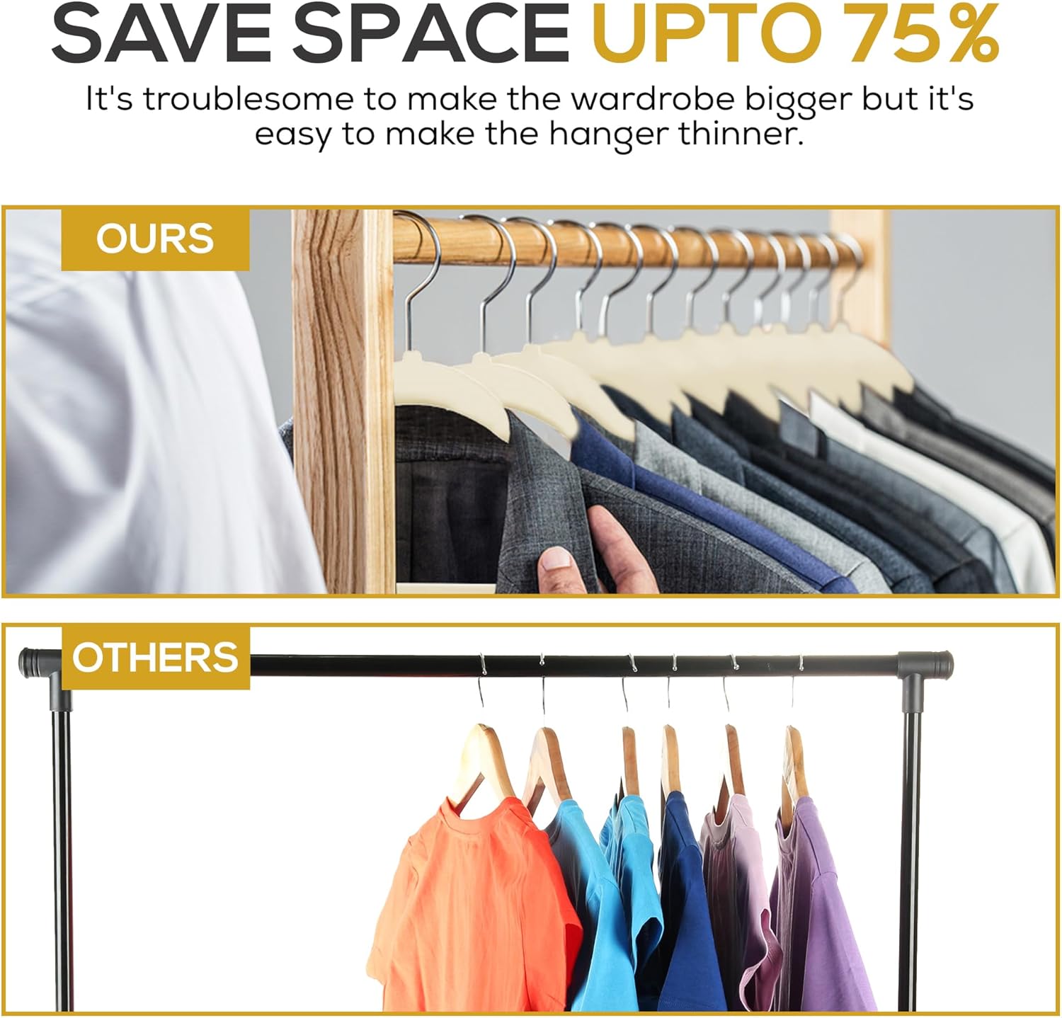 Thumbnail 5 de Techzoo Velvet Hangers 50-Pack — Ultra Thin Closet