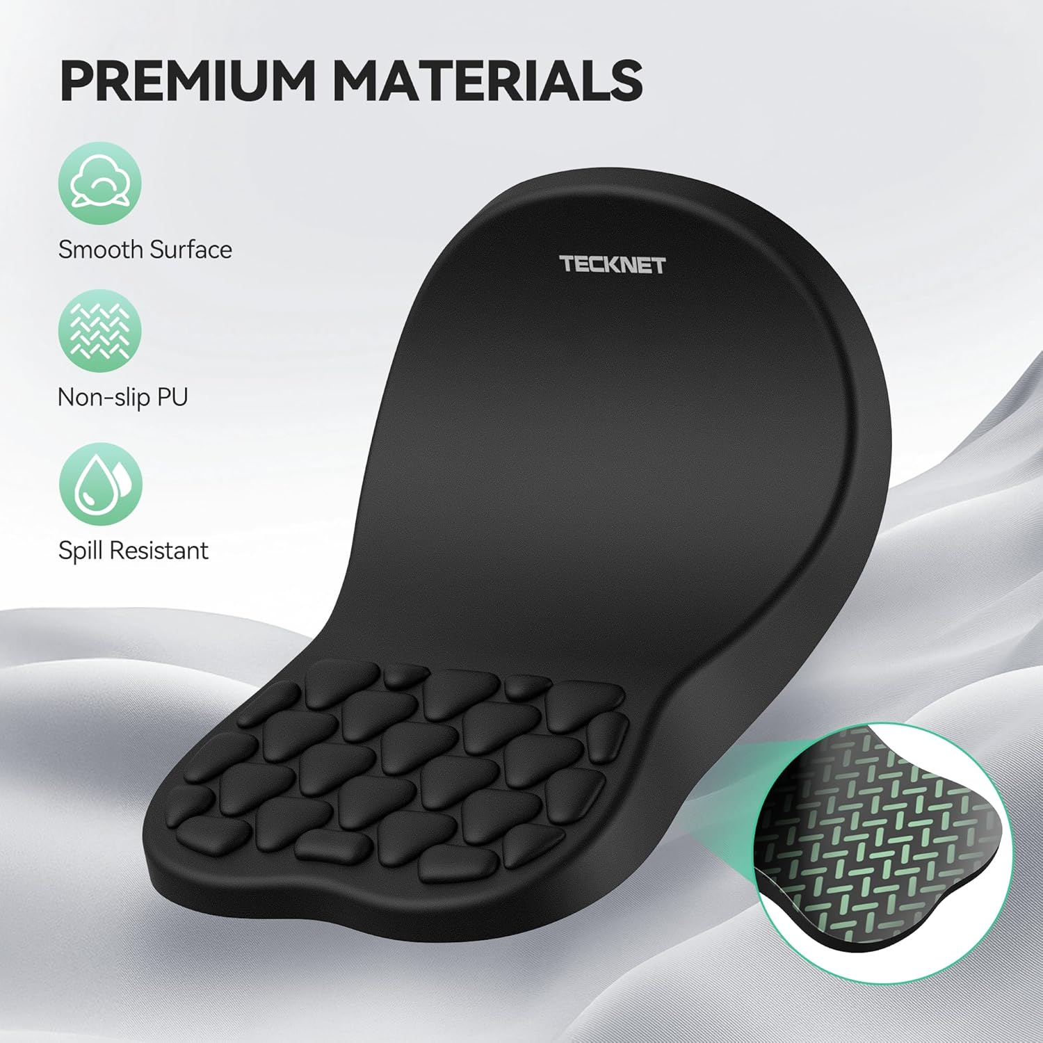 Detalle 2 de TECKNET Mouse Mat Wrist Support 300x200mm