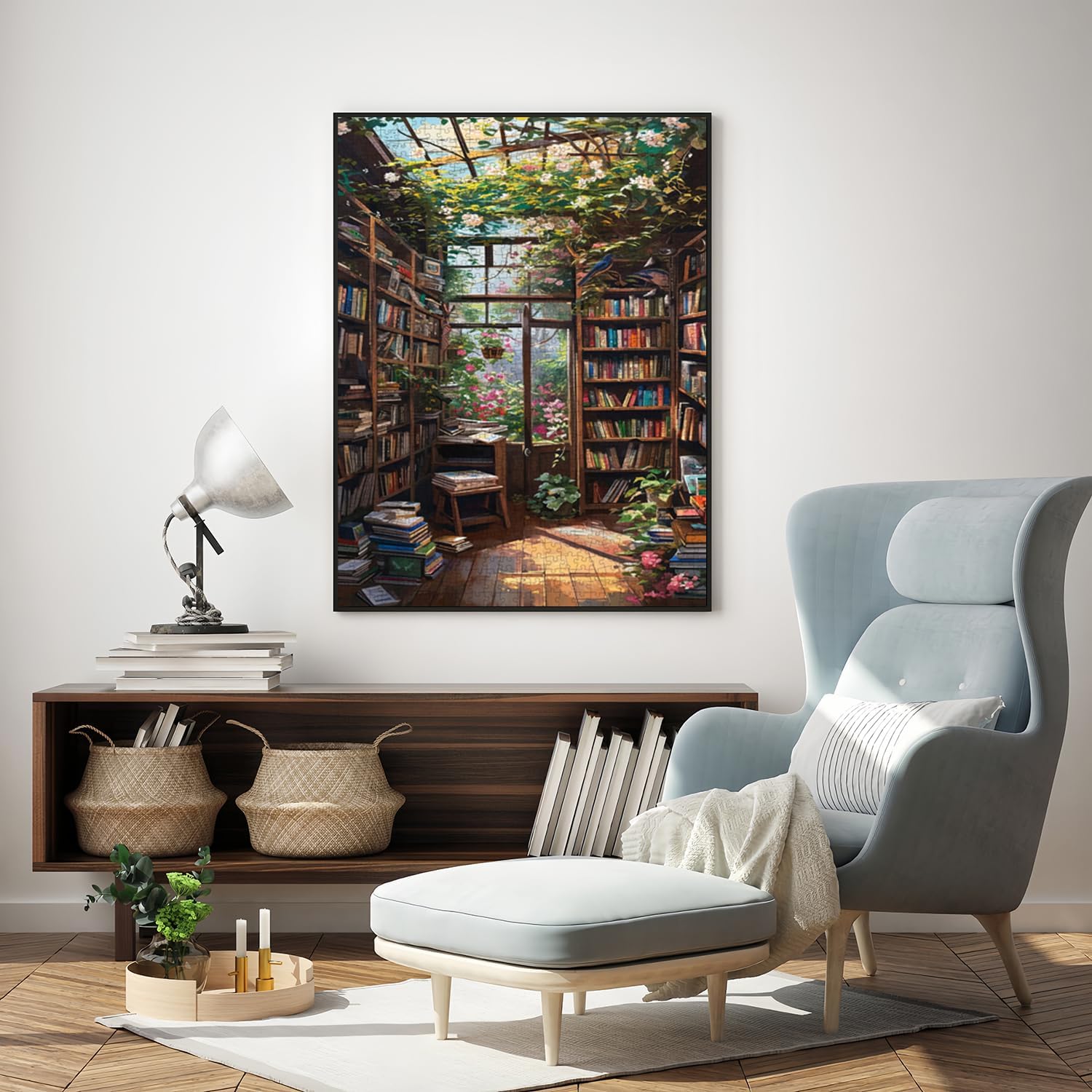 Thumbnail 5 de Puzzle 1000 Teile Erwachsene Blumenzimmer – 70 x 50 cm, Lernspiel & Geschenk, inkl. 1:1-Vorlage