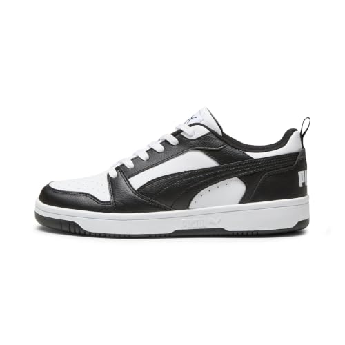Detalle de PUMA Rebound V6 Low - Sneaker unisex, White/Black, 42.5 EU