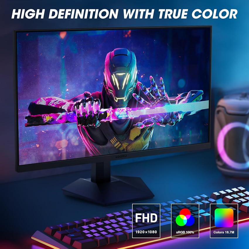 Detalle 2 de KOORUI Monitor 27" FHD 240 Hz para gaming