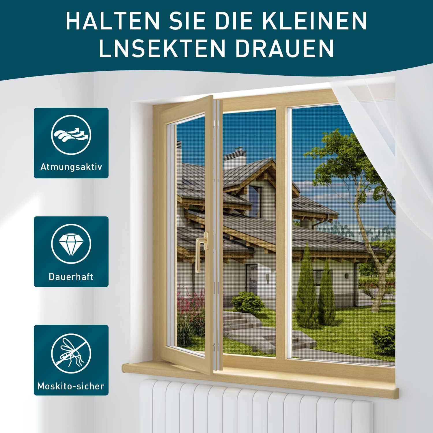 Thumbnail 1 de Zanzariera Finestra 120x250 cm in fibra di vetro: protezione trasparente e durevole