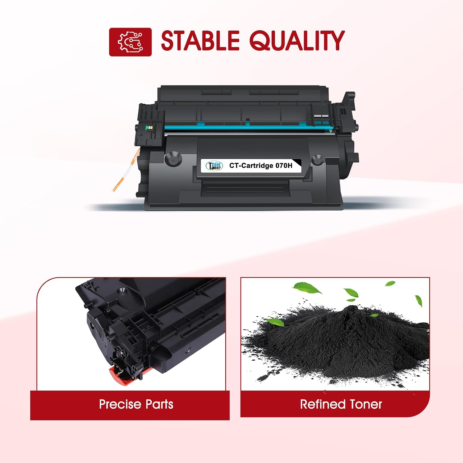 Detalle 2 de Cool Toner 070H 070 Black Toner Cartridge 2-Pack for Canon, 10,200 Pages Each