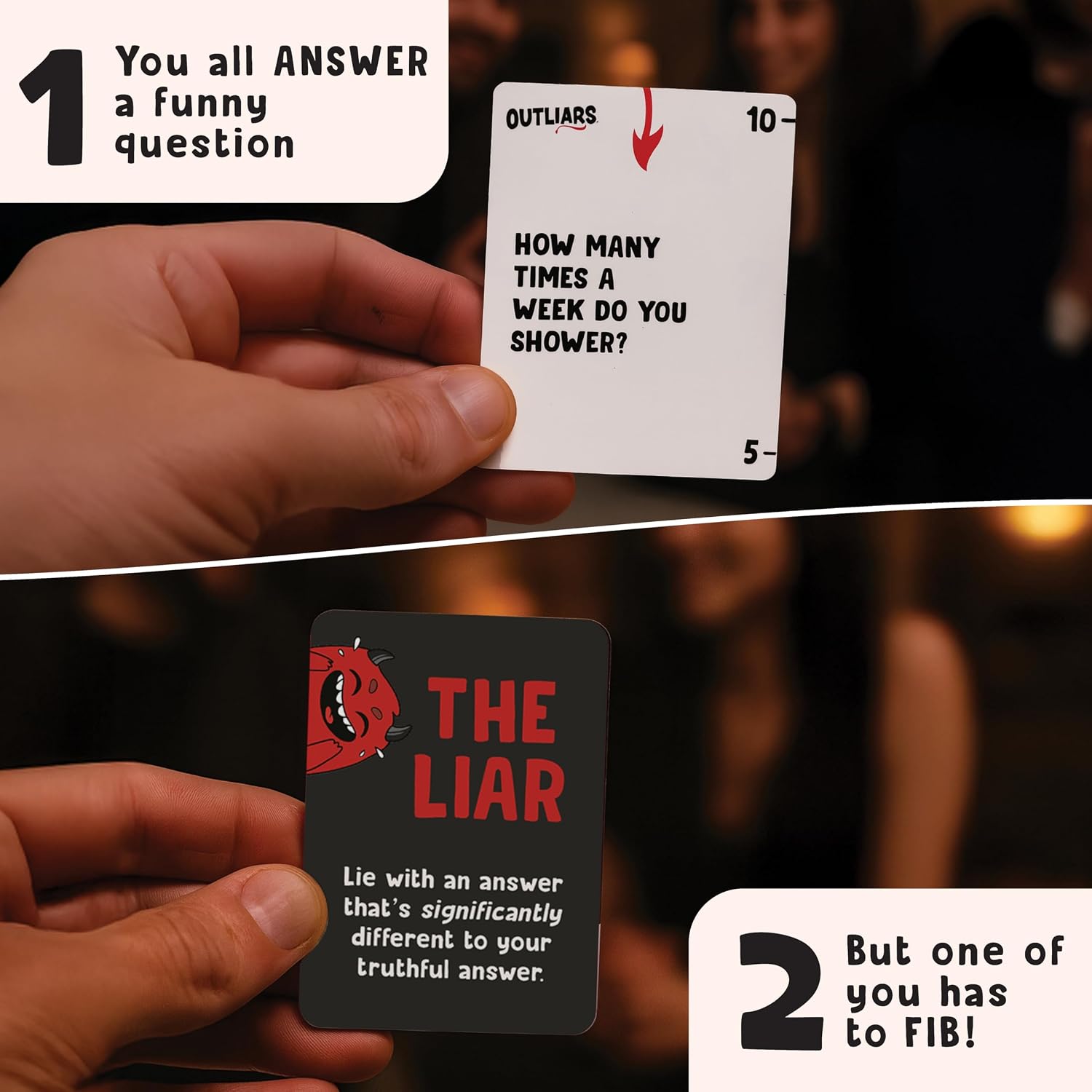 Detalle 2 de Outliars Hilarious Bluffing Party Game