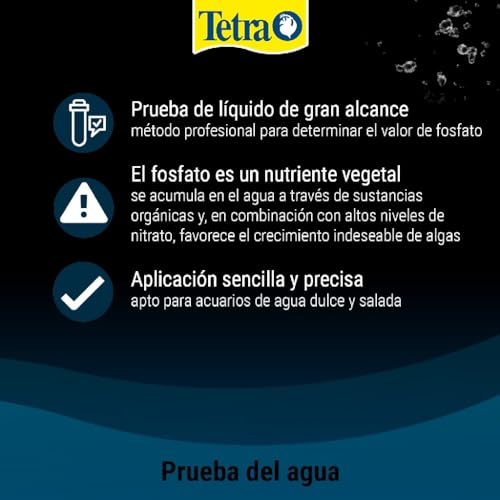 Detalle de Tetra Test PO4 (fosfato) – Prueba de Agua para acuarios de agua dulce y estanques de jardín