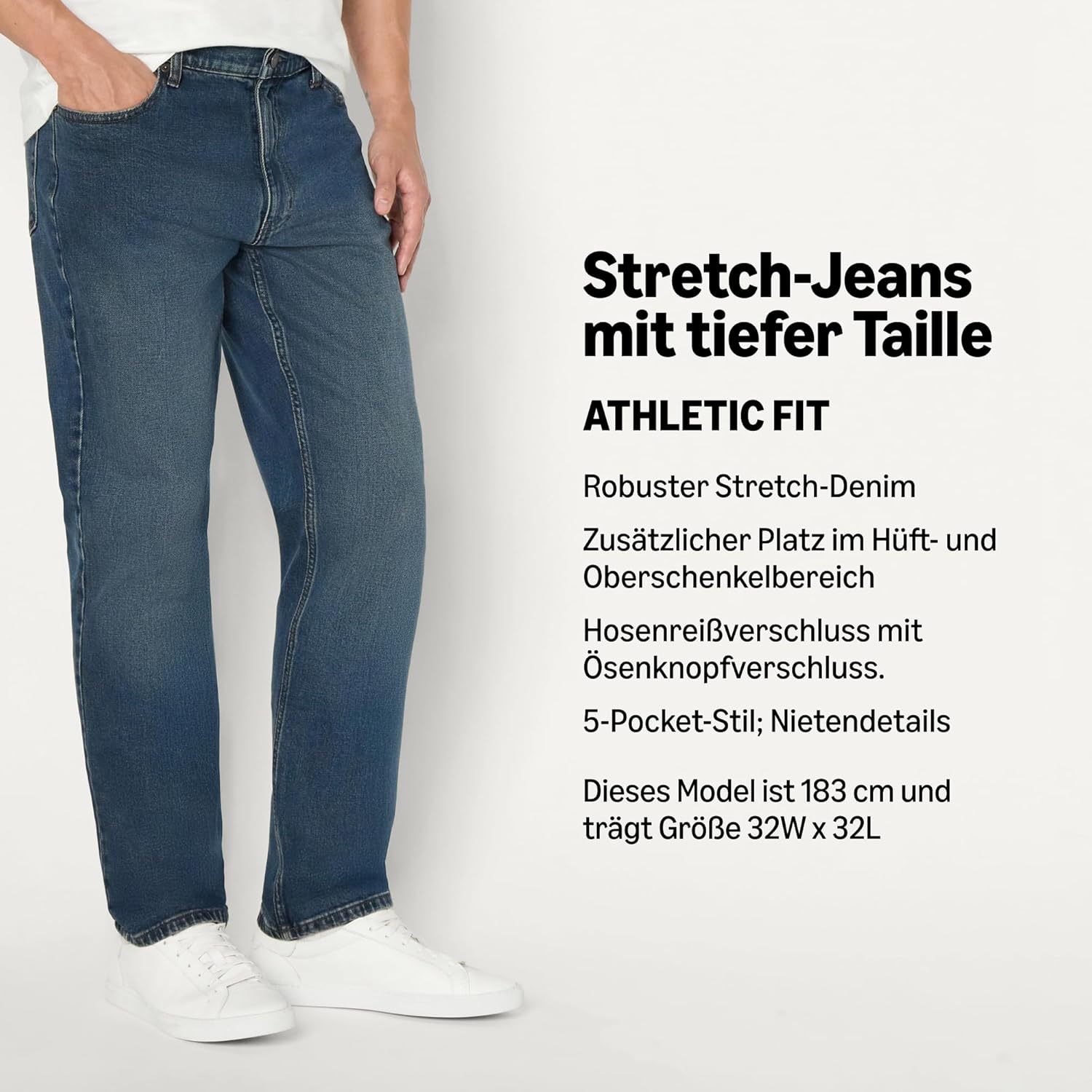 Thumbnail 3 de Amazon Essentials Herren sportlich geschnittene Jeans mit geringem Stretchanteil – Robust, souverän sitzend