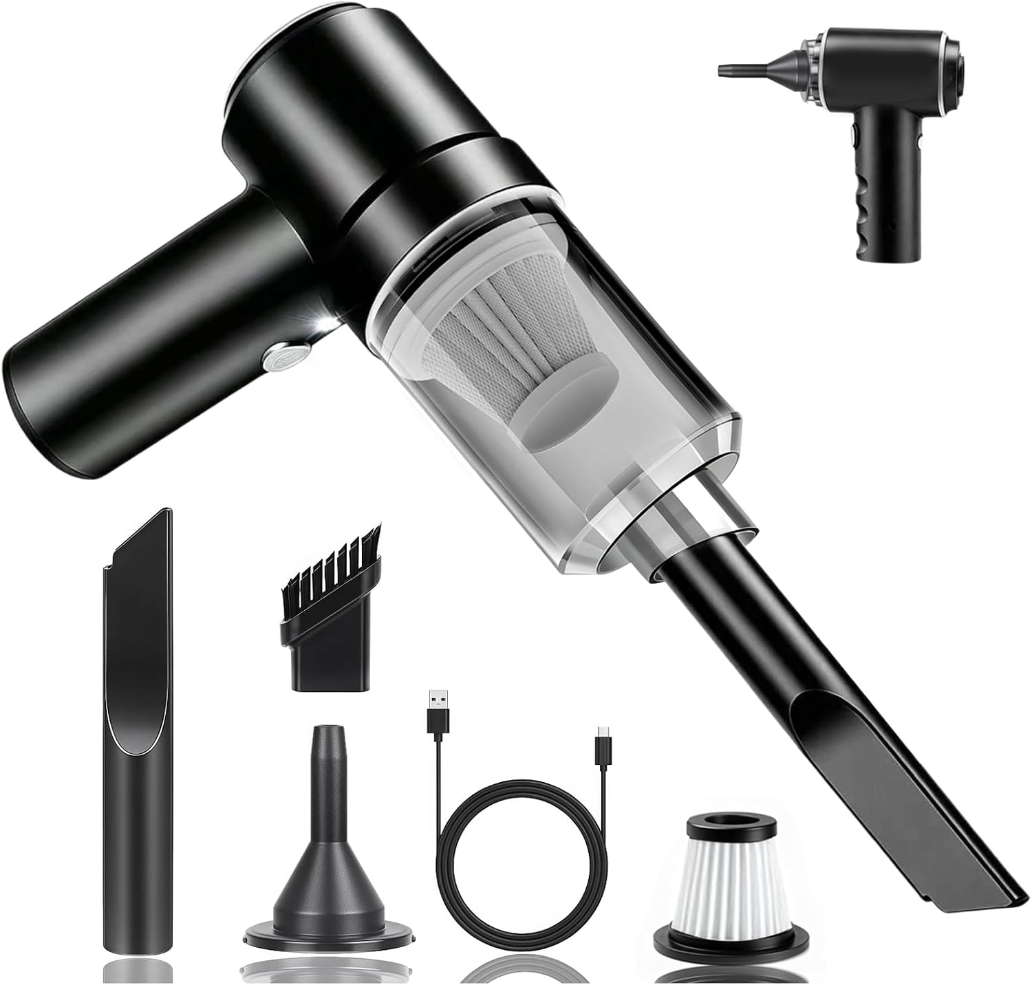 Detalle de Handheld Vacuum Cleaner: 22000Pa 4-in-1 Portable Mini Vacuum for Office, Car and Home