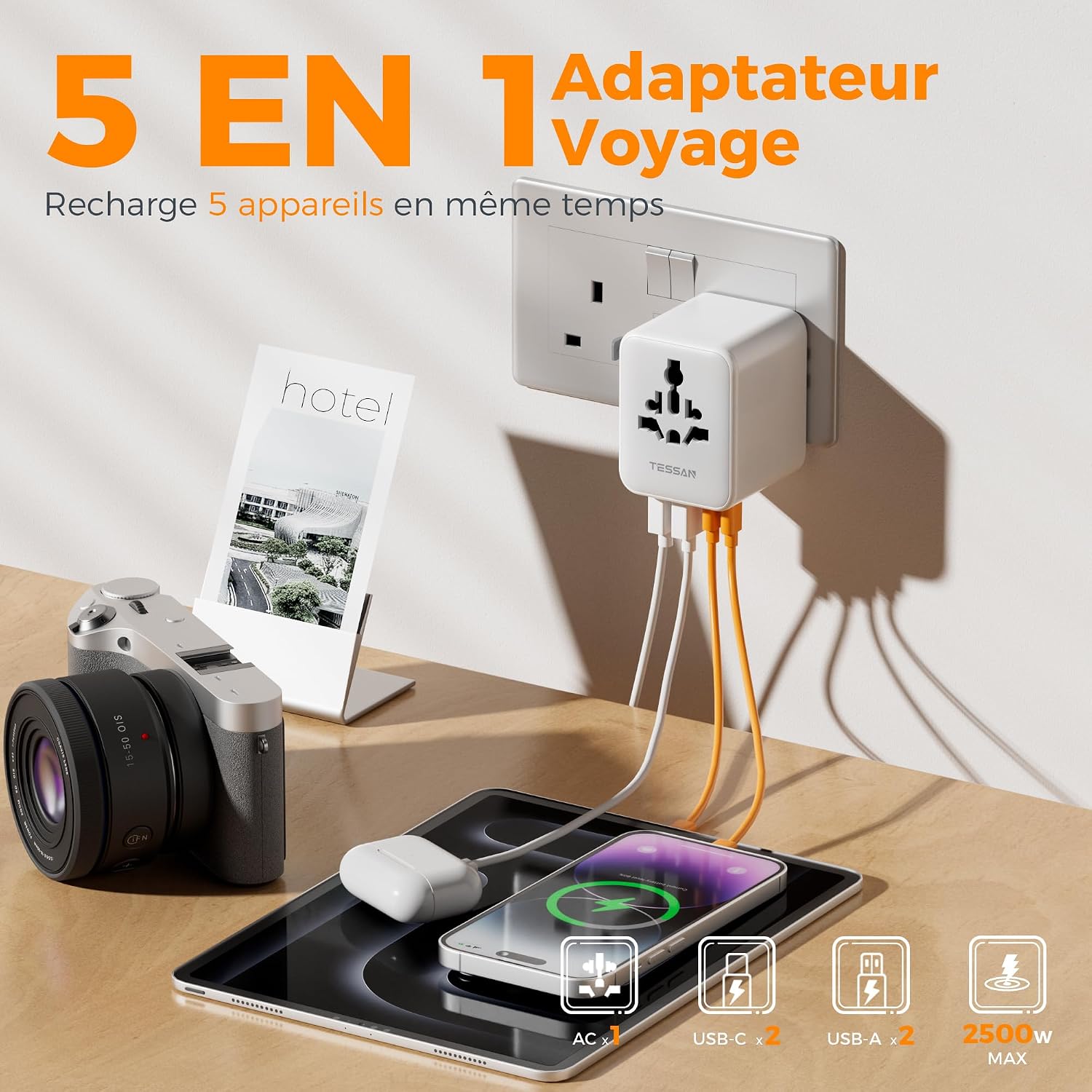 Thumbnail 2 de TESSAN Adaptateur universel de voyage 🔌
