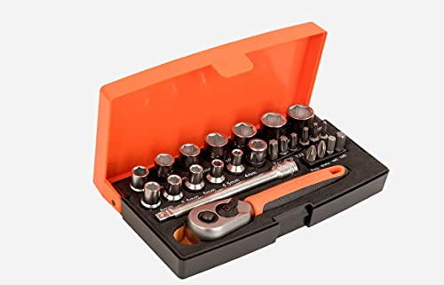 Detalle 2 de Bahco SL25 Set 25 Llaves de Vaso Multicolor 🛠