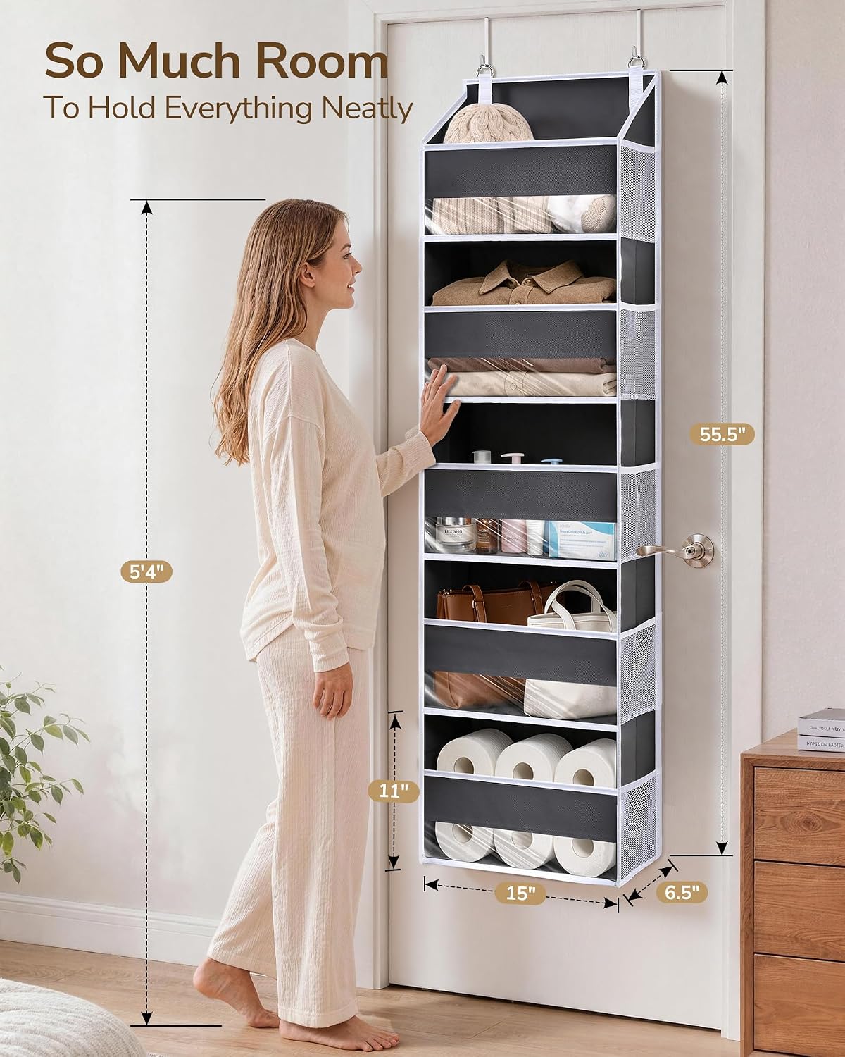 Detalle de ULG Over Door Organizer with 5 Pockets ⚙