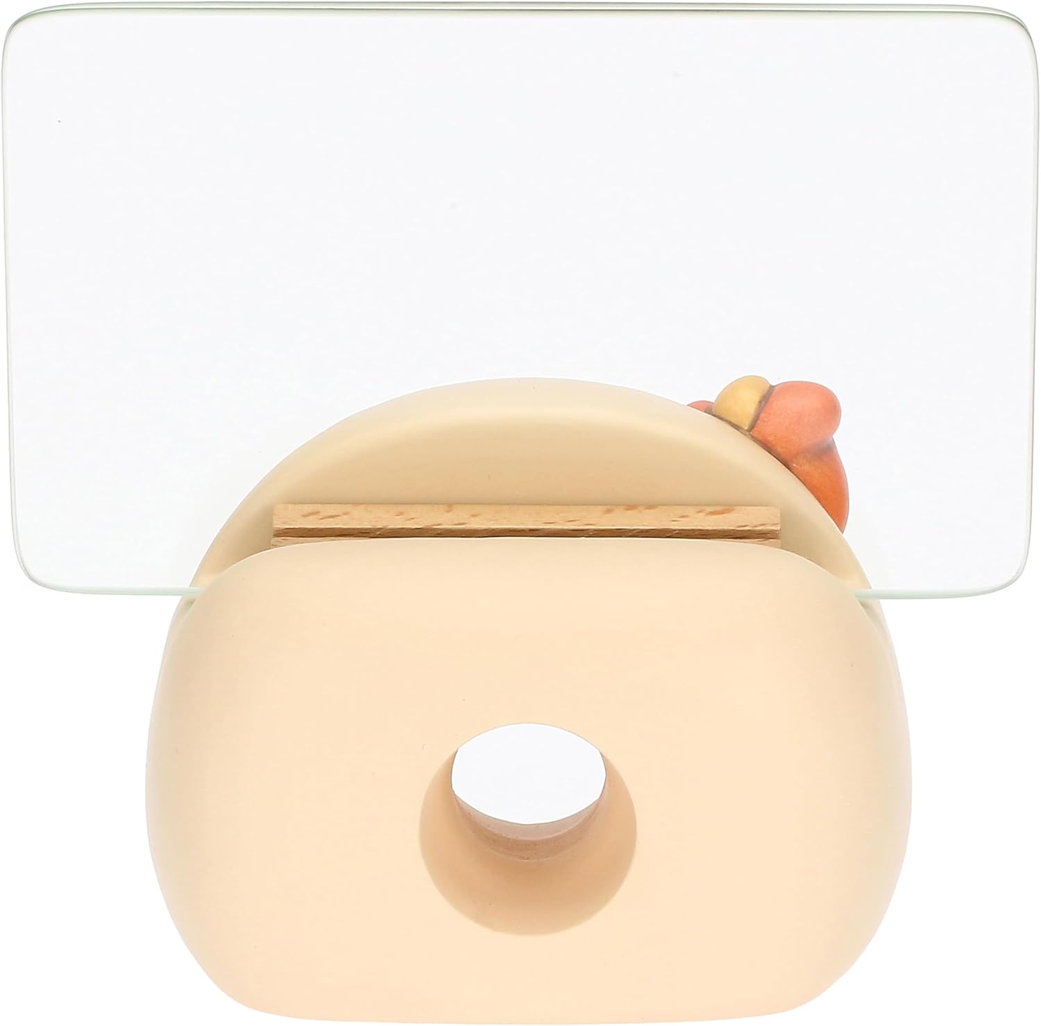 Detalle 2 de Portafoto THUN in vetro e ceramica con base sagomata – Happy Country, 10,5 x 7,8 x 10 cm