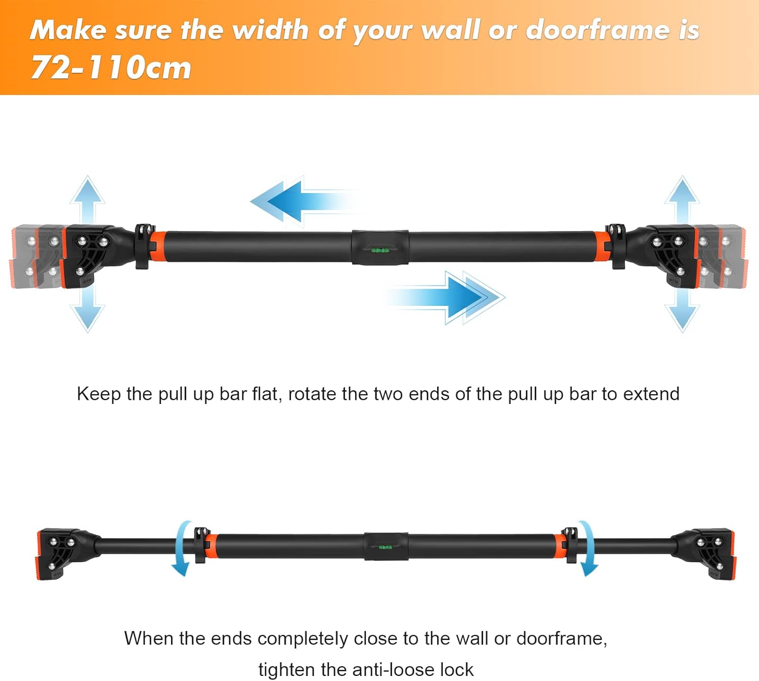 Detalle de Door Frame Pull Up Bar 200 kg for Home Workouts 💪