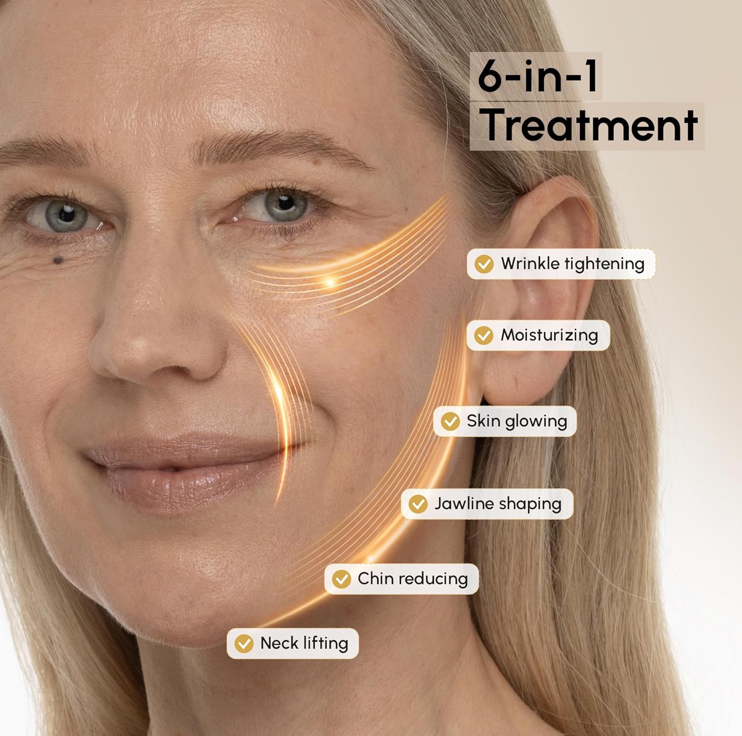 Thumbnail 2 de MAREE Chin Strap V Line Lifting Mask (24K Gold) Hydrogel Double Chin & Neck Lift Tape Mask, 10 PCS