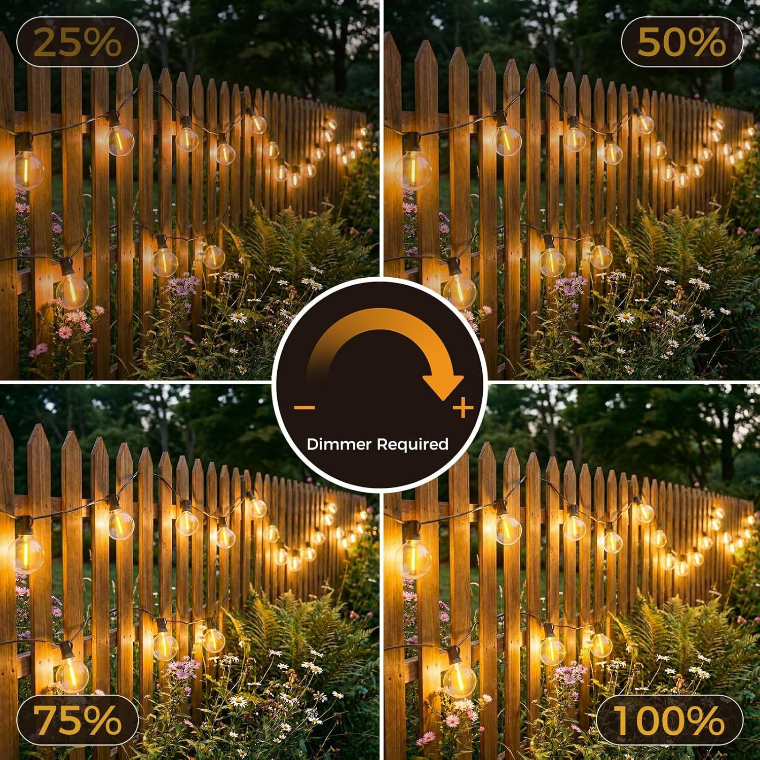 Thumbnail 2 de litogo Solar Festoon Light Outdoor with Remote – 13M/43FT, 8 Modes, USB & Solar Dual Charging