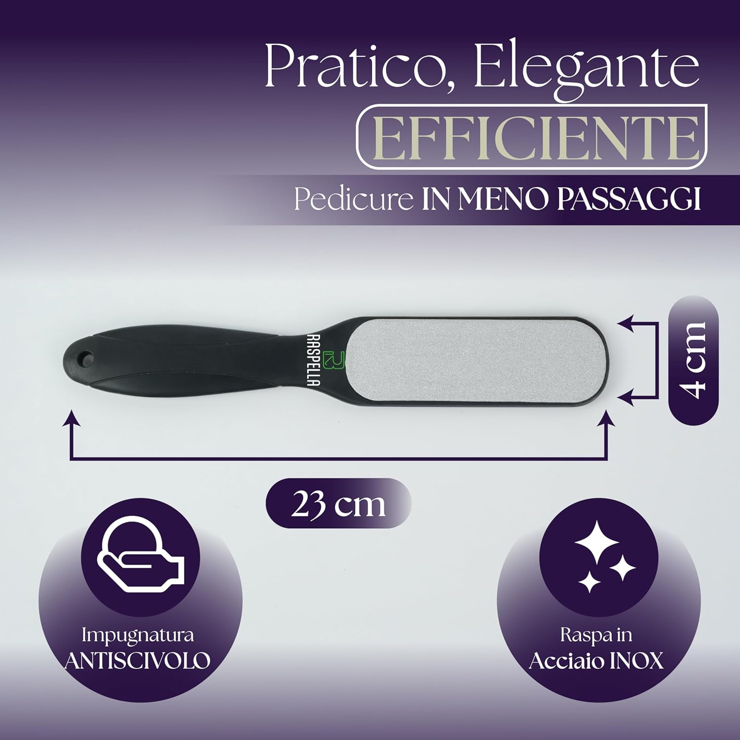 Thumbnail 5 de Lima Piedi Professionale per calli e pelle secca: spatola per talloni screpolati, riutilizzabile e facile da pulire