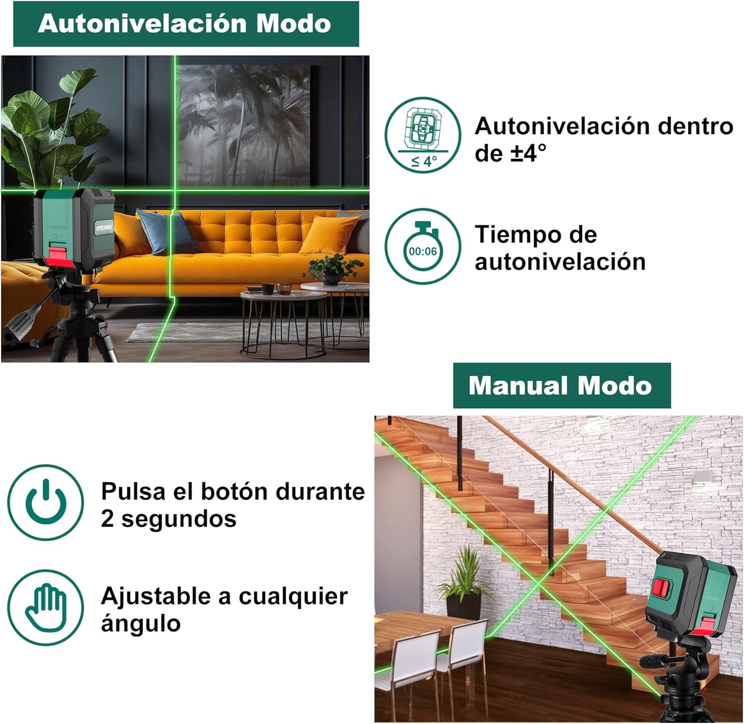 Thumbnail 1 de HYCHIKA Nivel Láser Autonivelante 15M