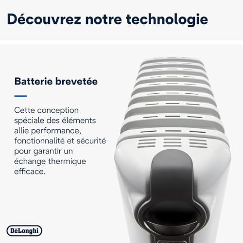 Detalle de De'Longhi Radia S TRRS0920 – Radiateur à huile 2000W pour pièces jusqu’à 60 m³