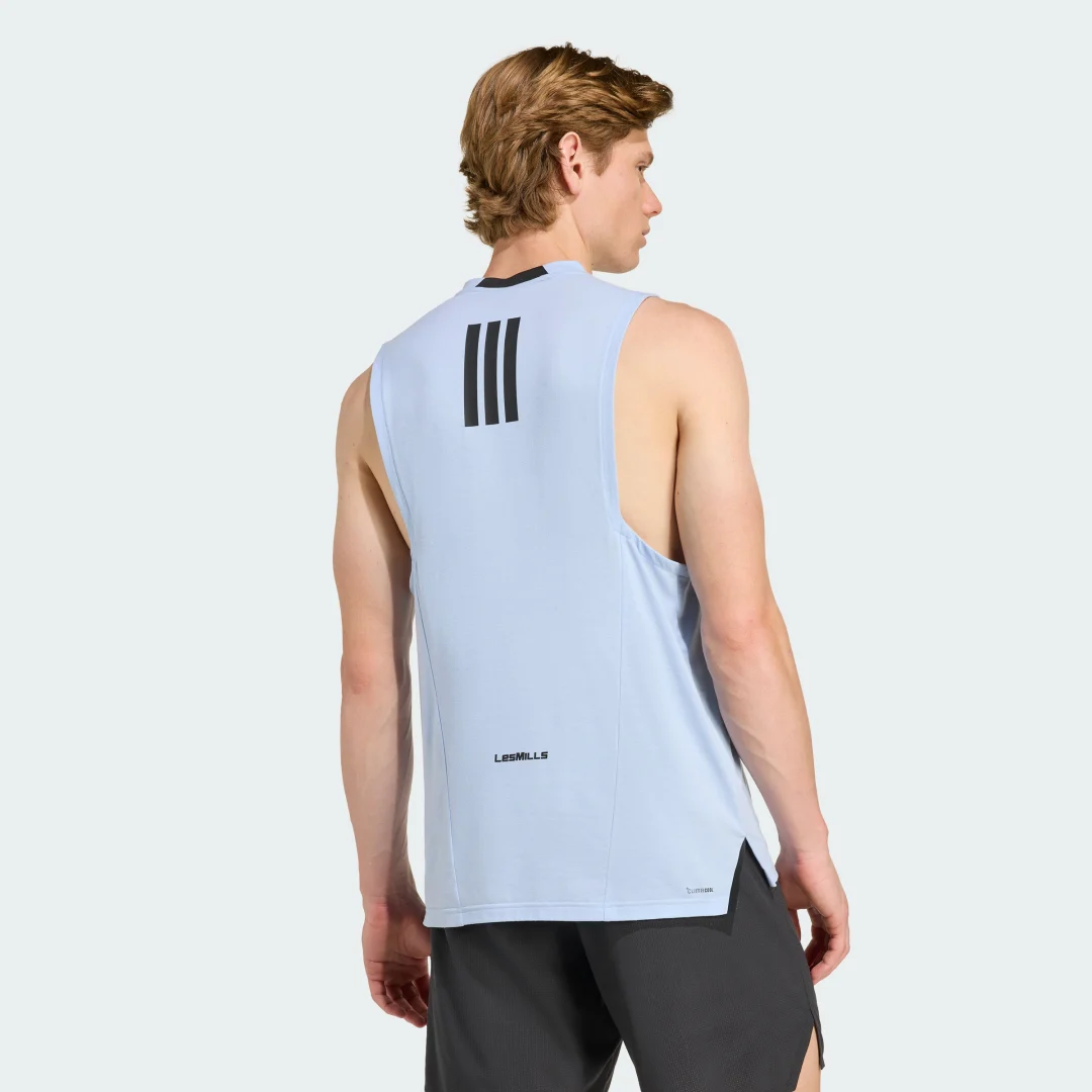 Thumbnail 1 de Camiseta estampada sin mangas Les Mills de Adidas, en azul