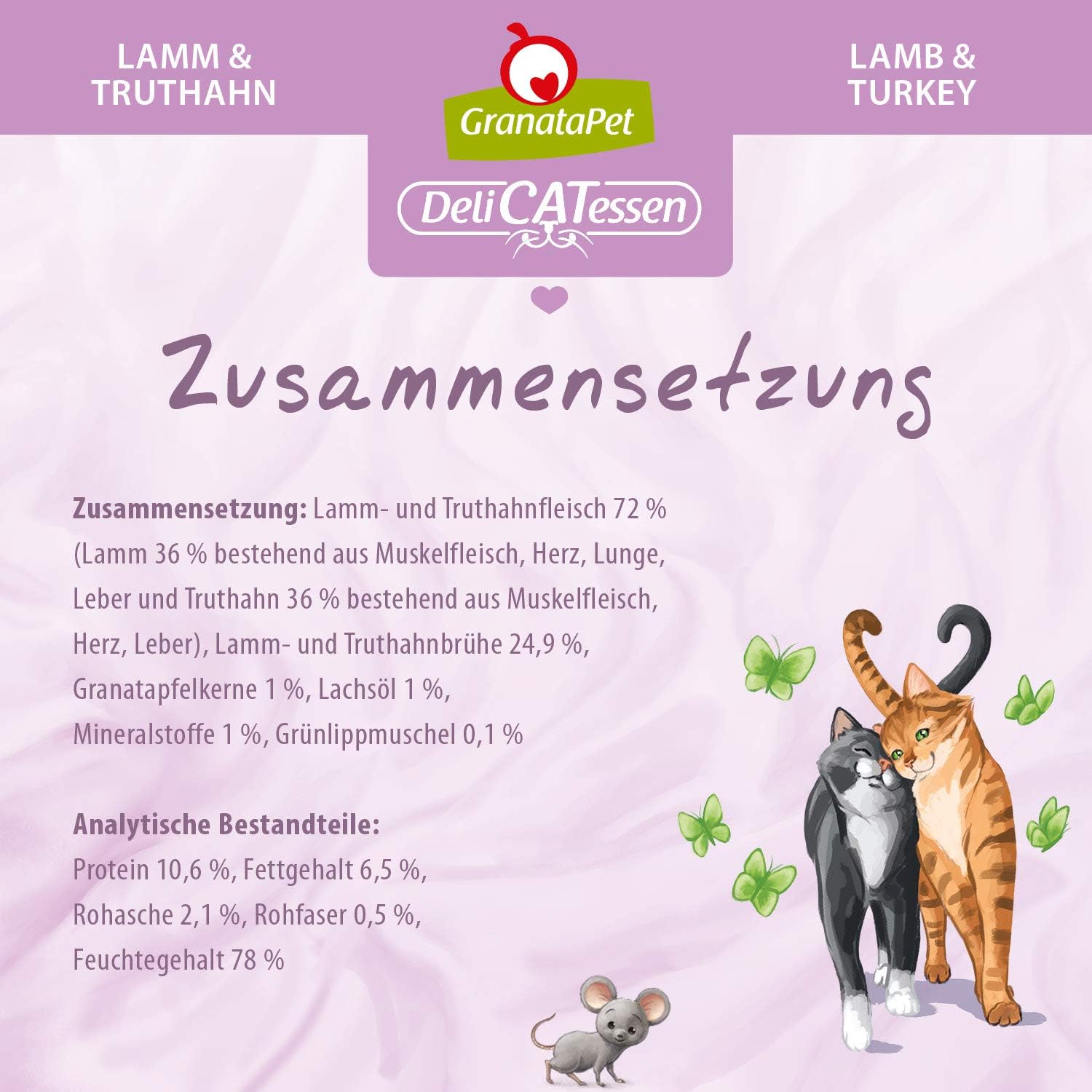 Thumbnail 3 de GranataPet DeliCatessen Lamm & Truthahn – Nassfutter für Katzen, grain-free, 6 x 85 g