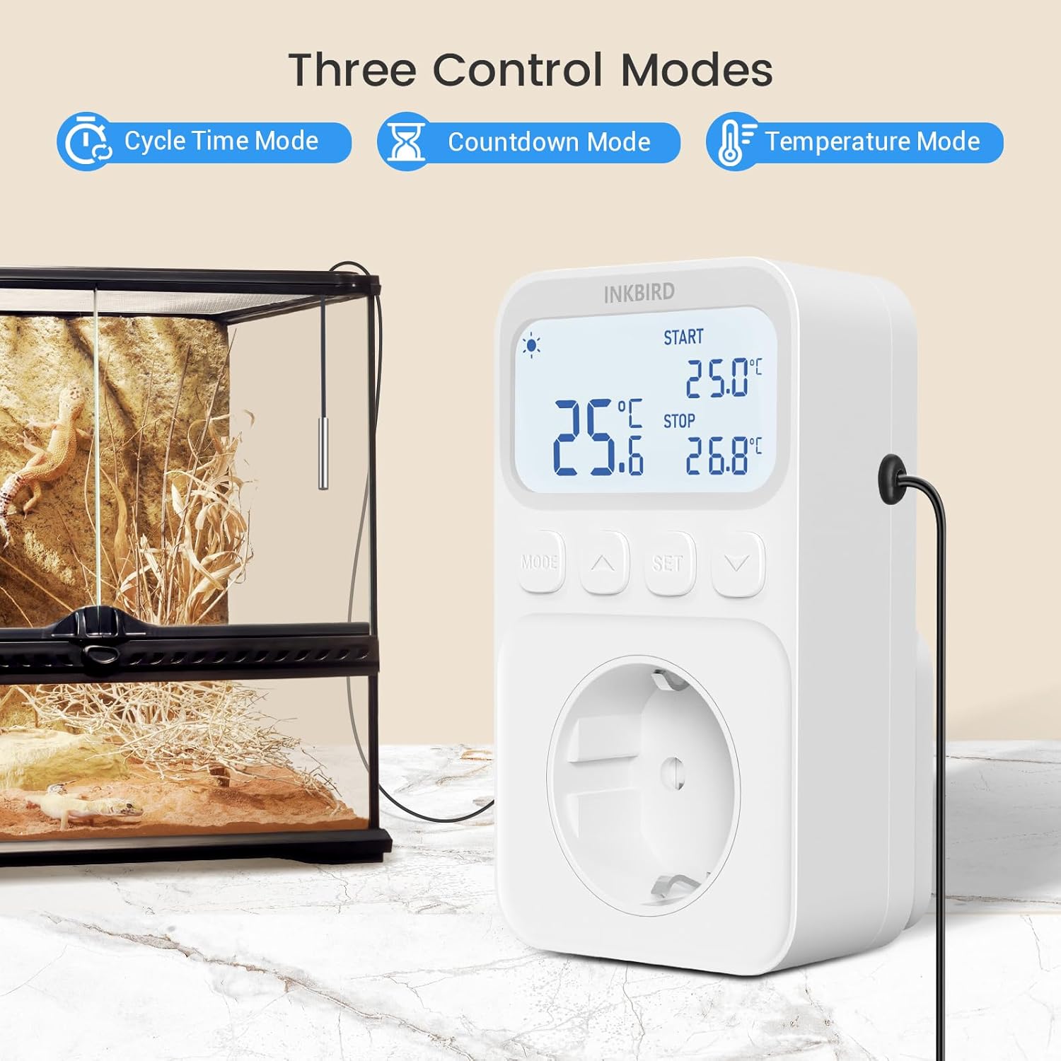 Thumbnail 1 de Inkbird ITC-C216T: Termoregolatore Plug & Play con sonda IP67 per serra, rettili e incubazione