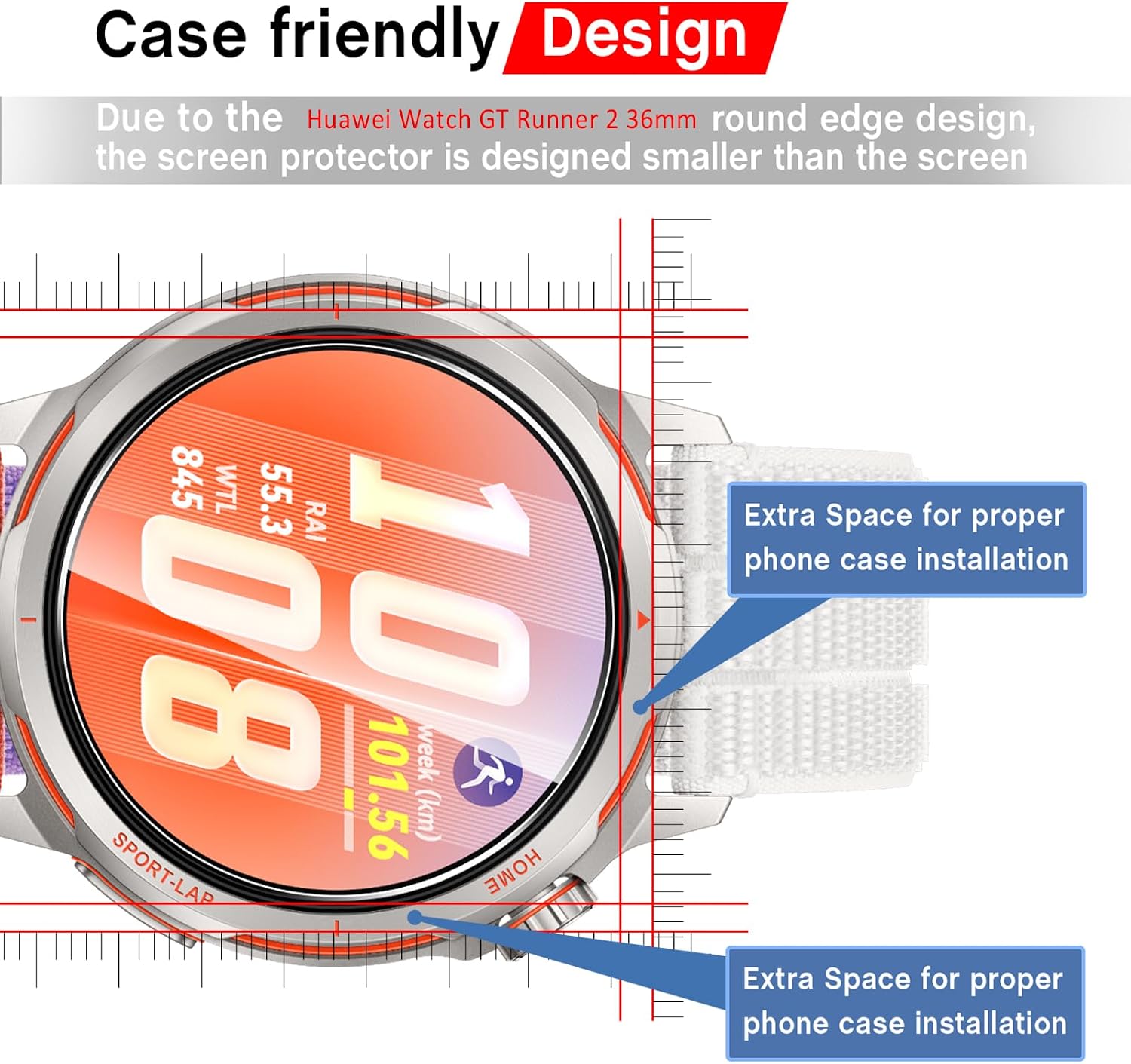 Thumbnail 6 de AOKUMA Tempered Glass Screen Protector for Huawei Watch GT Runner 2 36mm (5 Pack)