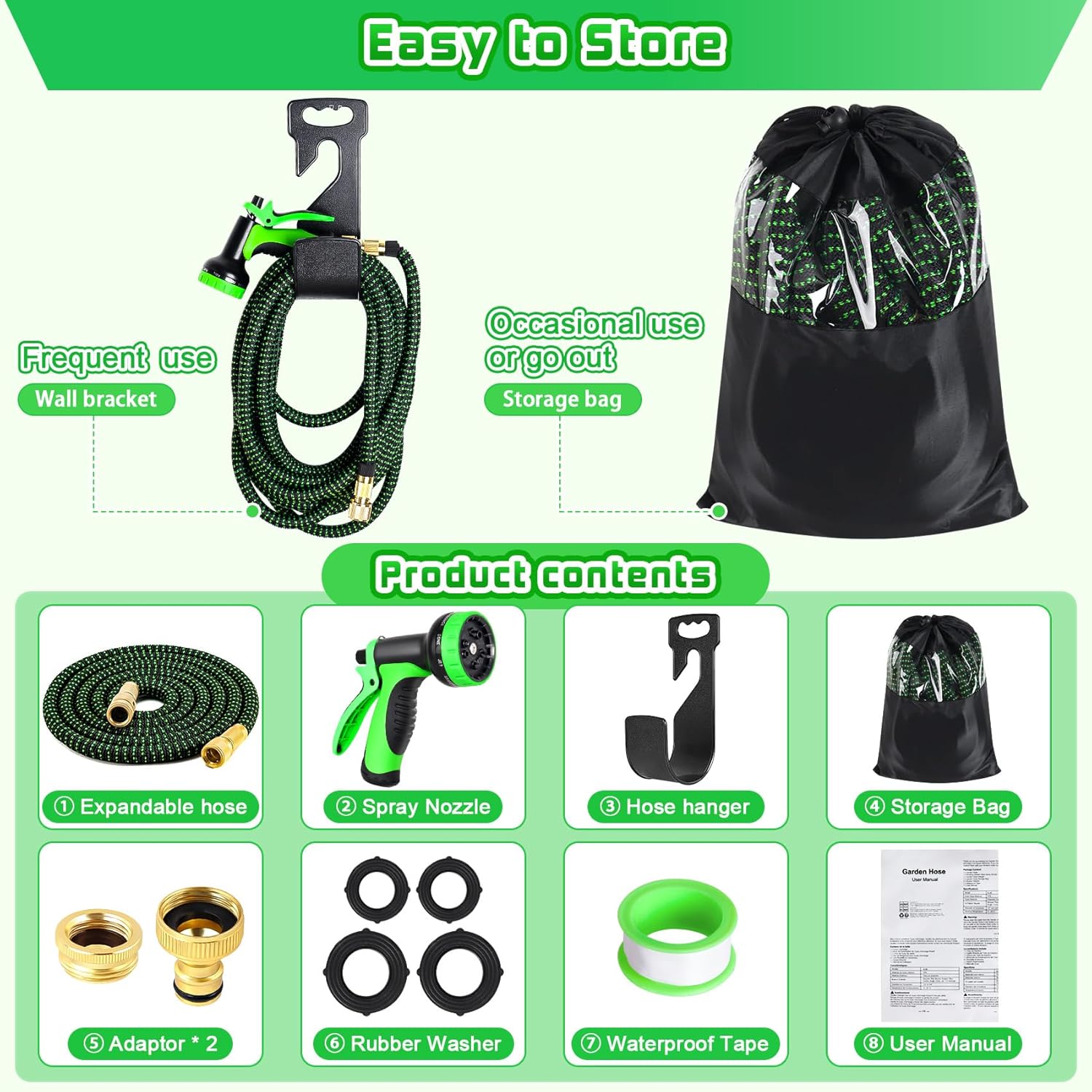 Thumbnail 6 de Expandable Garden Hose Pipe 100ft 30m